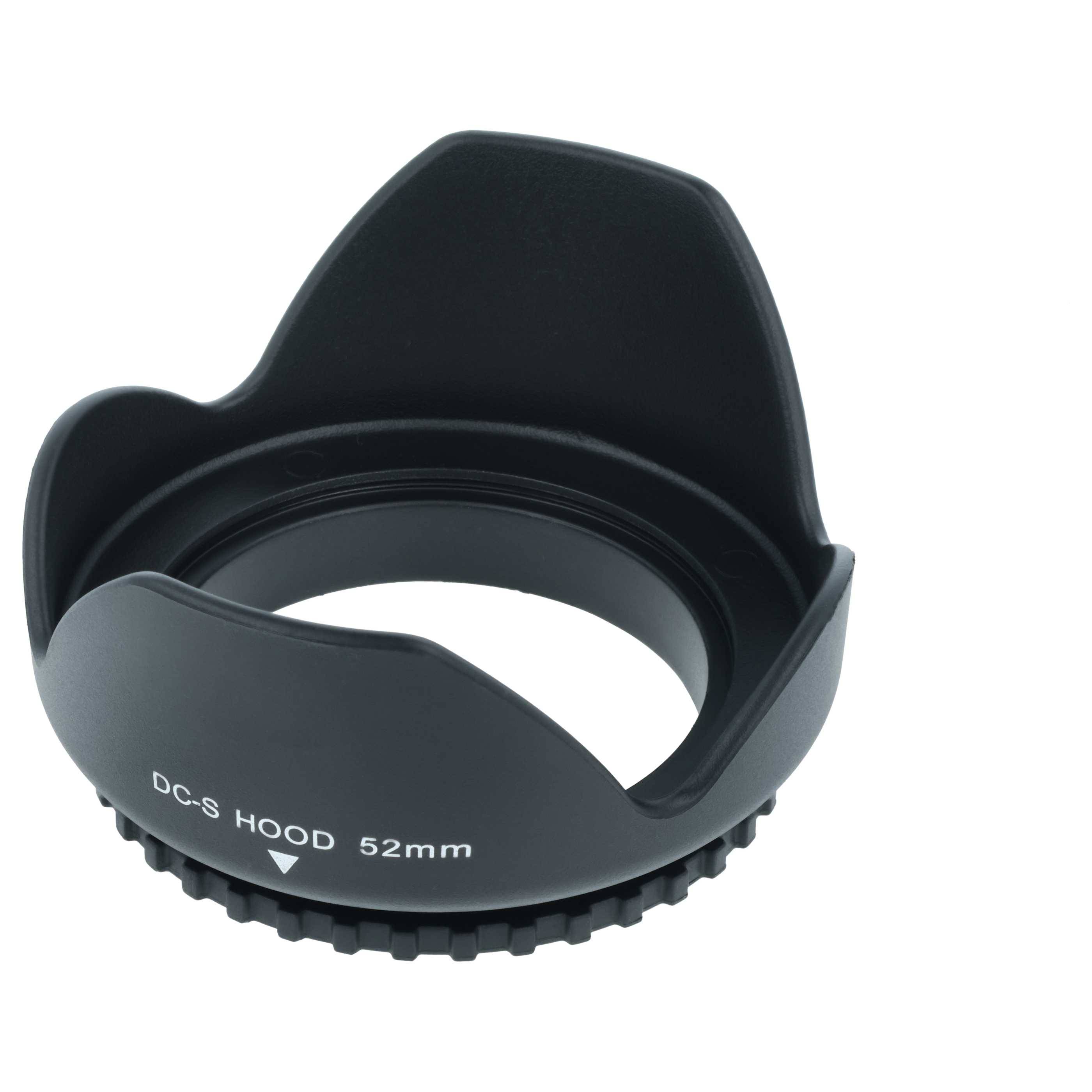 vhbw Gegenlichtblende für 52mm Objektiv | Schwarz, Kunststoff, tulpenförmig, 7,6 cm-0