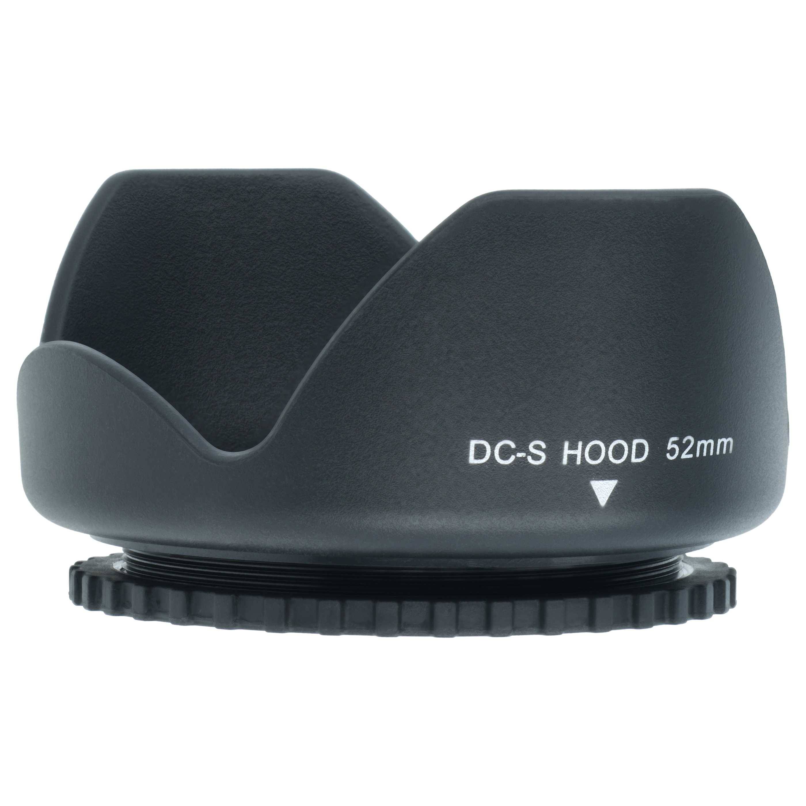 vhbw Gegenlichtblende für 52mm Objektiv | Schwarz, Kunststoff, tulpenförmig, 7,6 cm-1