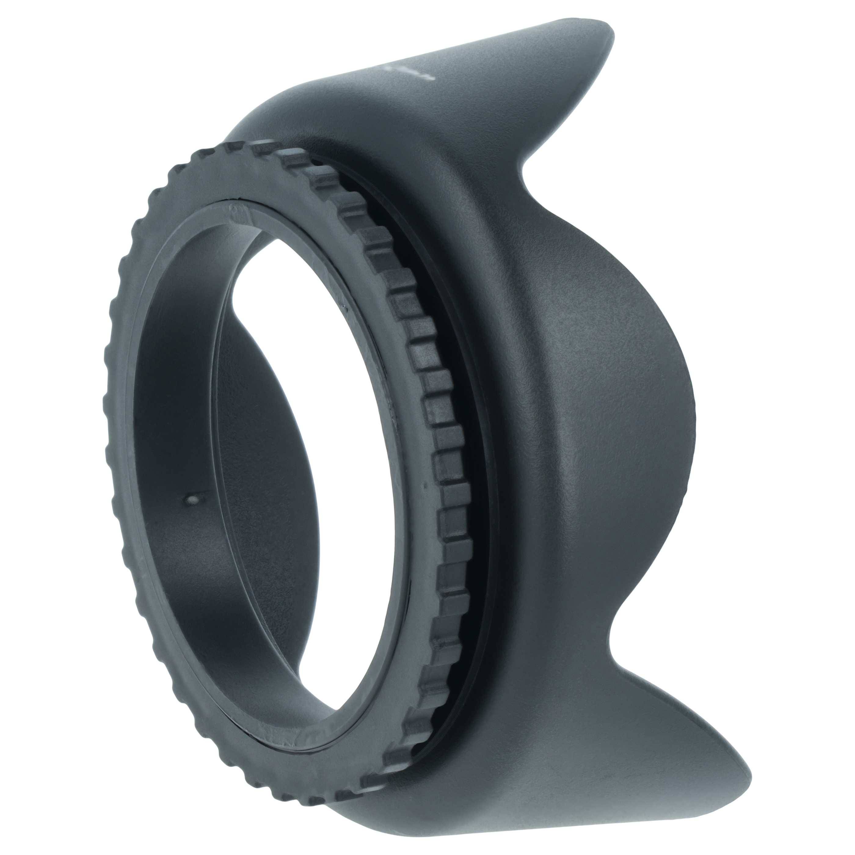 vhbw Gegenlichtblende für 52mm Objektiv | Schwarz, Kunststoff, tulpenförmig, 7,6 cm-2