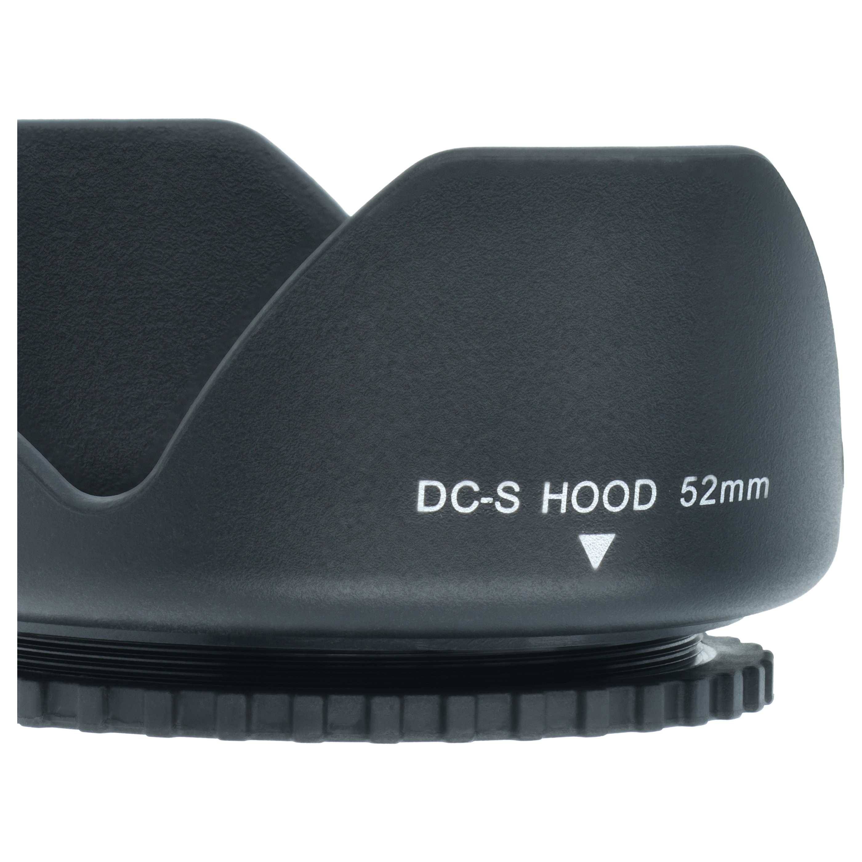 vhbw Gegenlichtblende für 52mm Objektiv | Schwarz, Kunststoff, tulpenförmig, 7,6 cm-3