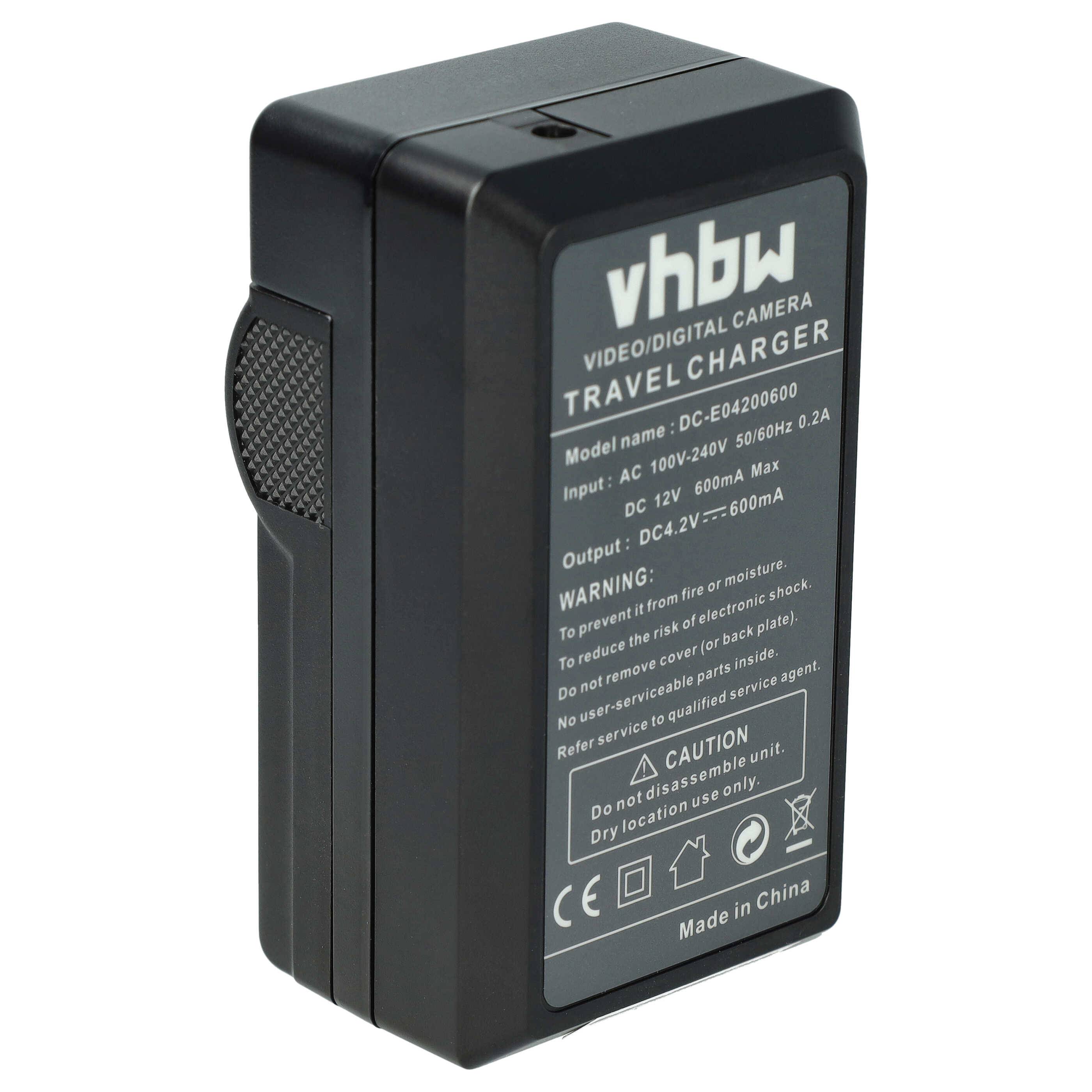 vhbw Ladegerät kompatibel mit Panasonic DMW-BCD10, CGA-S007E, CGA-S007 Kamera Camcorder/Akku - Ladeschale, Kfz-Adapter-3