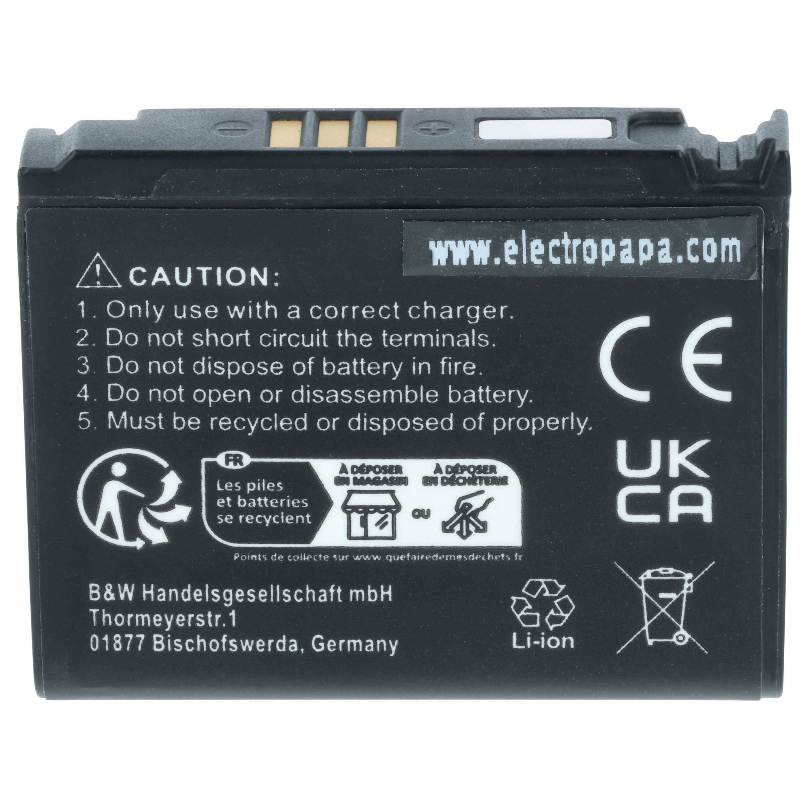 vhbw Akku kompatibel mit Samsung GT-S7330 | GT-M6710 Beat Disc, SGH-E950, SGH-A551, GT-S3310 Handy Smartphone Telefon-2