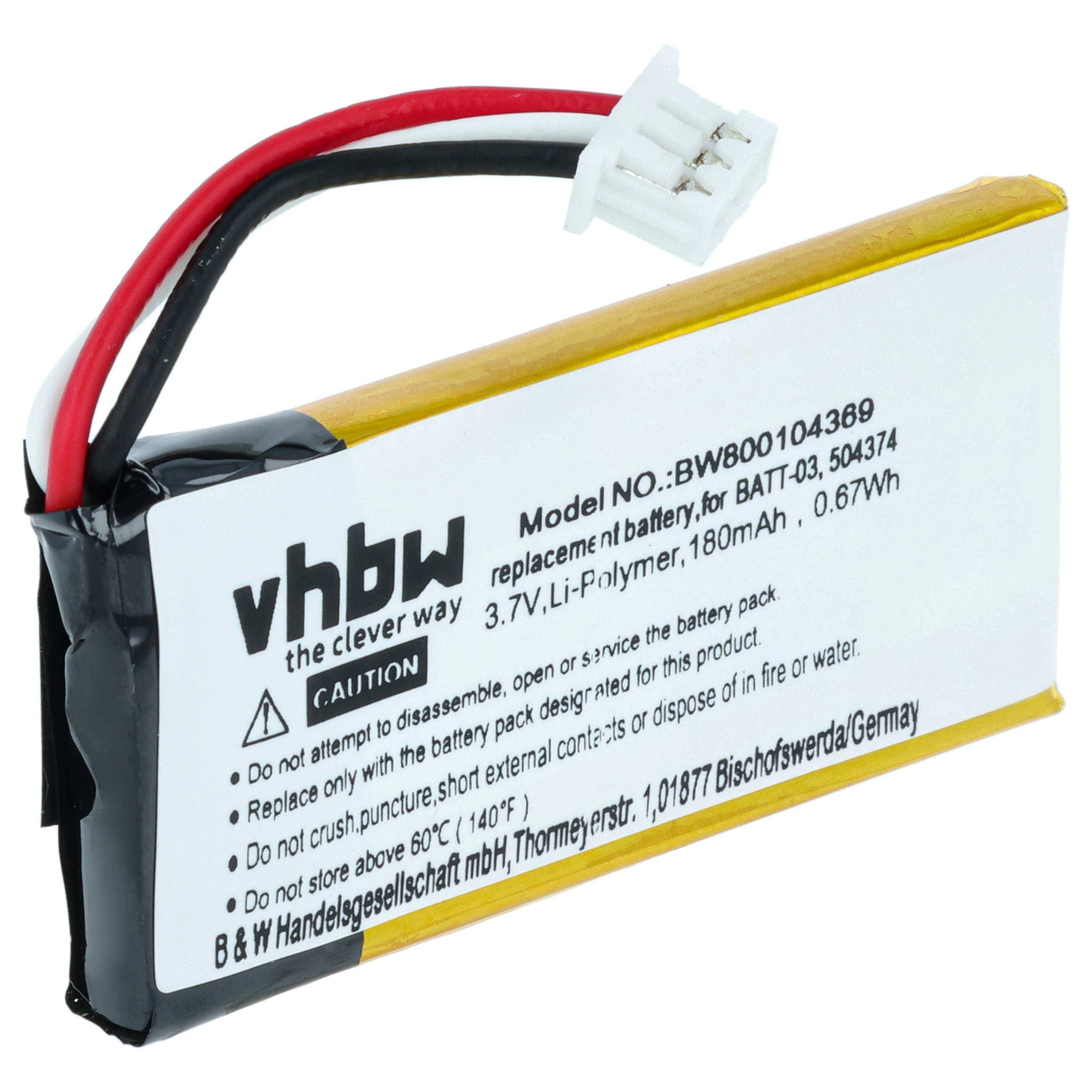 vhbw Akku kompatibel mit Sennheiser SD Office ML | SD Pro1, SD Pro1 ML, SD Pro2, SD Pro2 ML Wireless Headset Kopfhörer-0