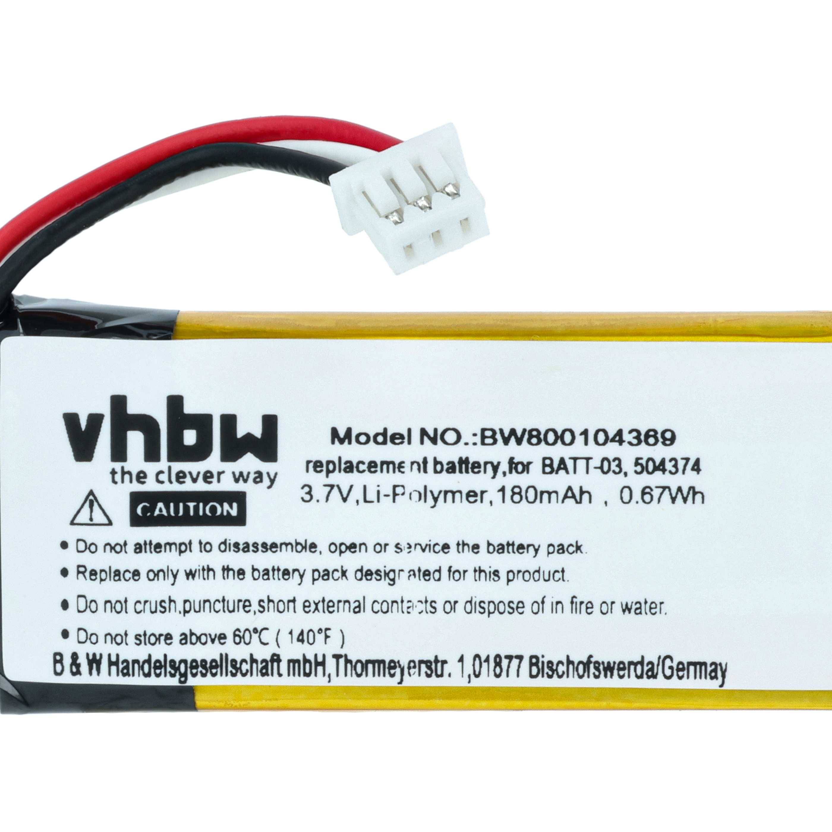 vhbw Akku kompatibel mit Sennheiser SD Office ML | SD Pro1, SD Pro1 ML, SD Pro2, SD Pro2 ML Wireless Headset Kopfhörer-3