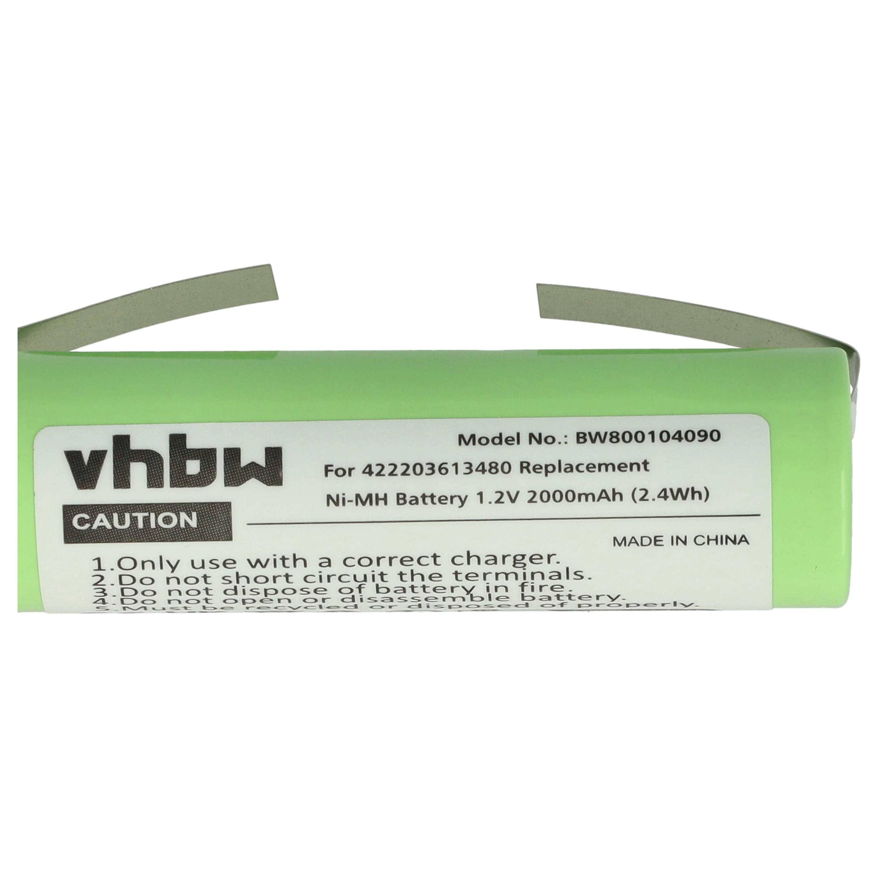 vhbw Akku kompatibel mit Grundig G7585 | G8234, G8235, G8261, G8264, G8265, G8267 Rasierer Haarschneider (2000mAh, 1,2V-4