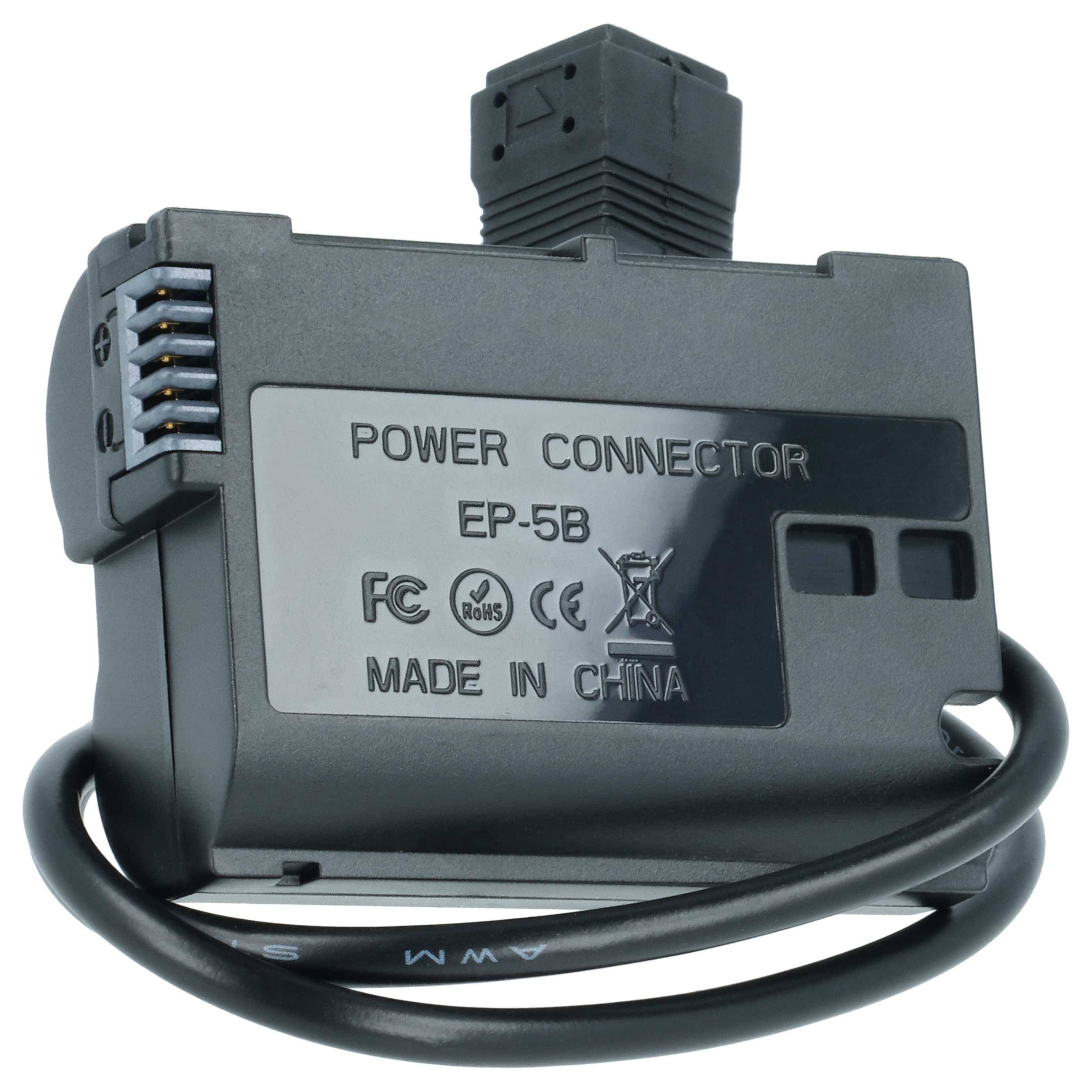 vhbw DC Kuppler Netzadapter Ersatz für Nikon EP-5B für Kamera | Digitalkamera, DSLR, Spiegelreflex-0