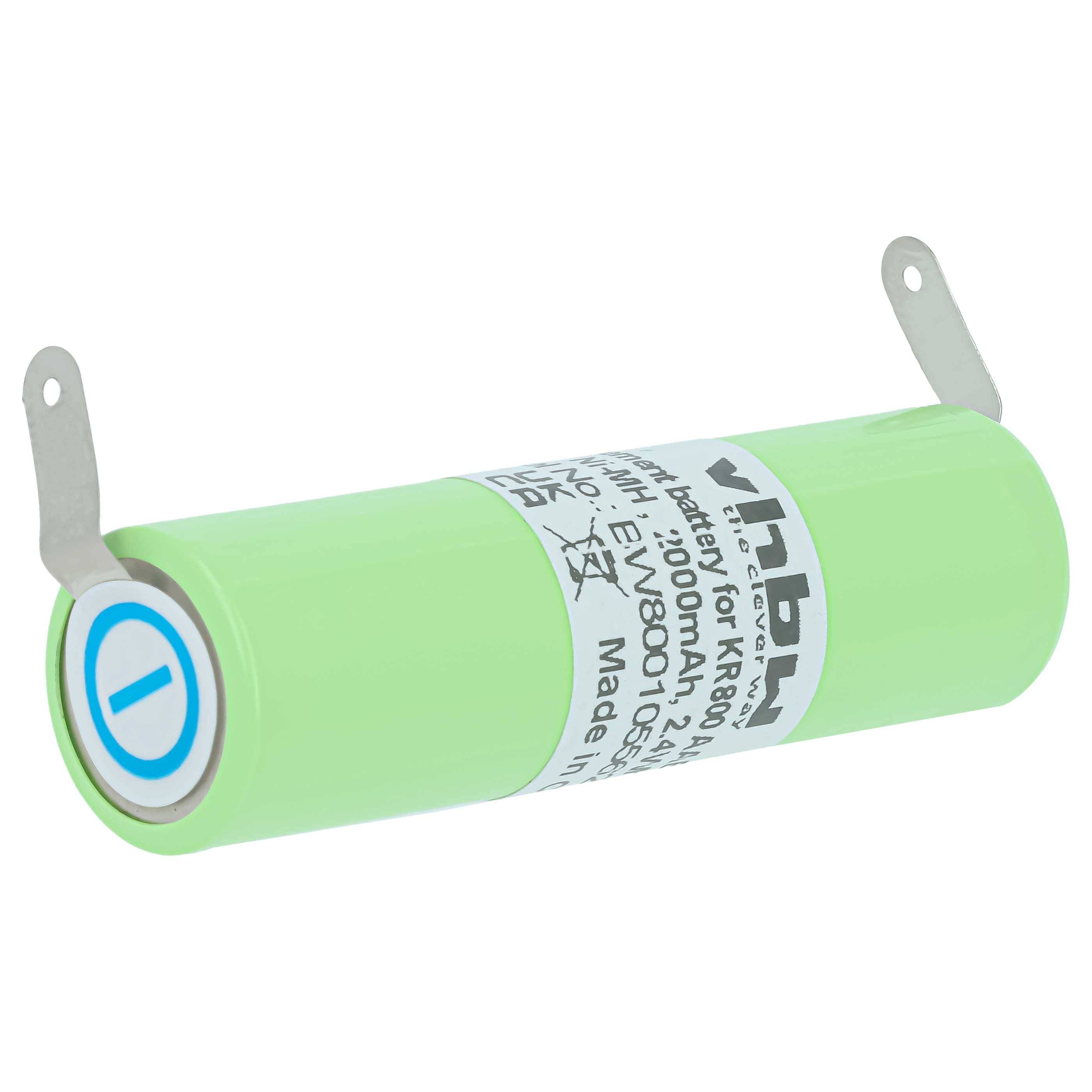 vhbw Akku kompatibel mit Ermila Bella 1590 | Rasierer (2000 mAh, 1,2 V, NiMH)-1