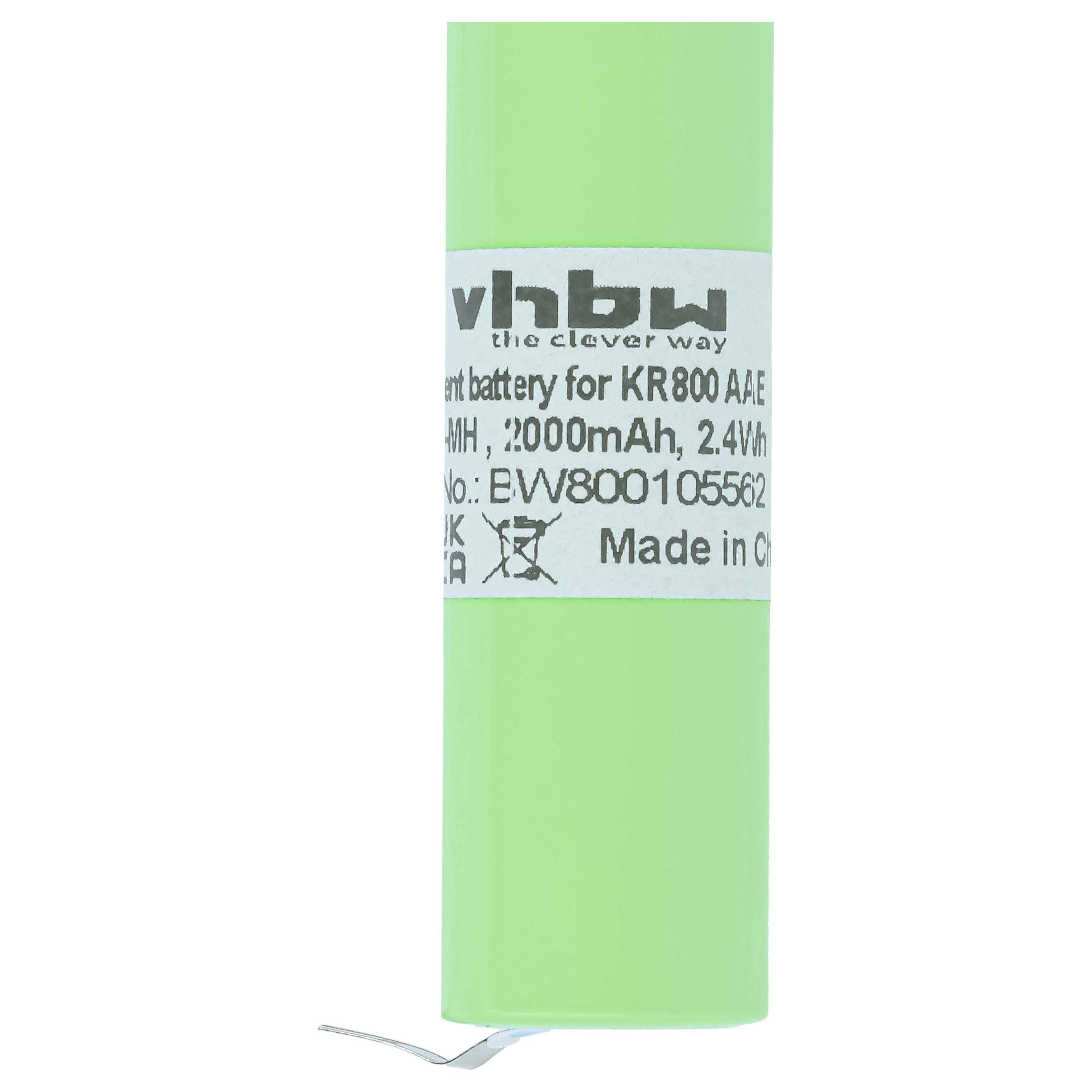 vhbw Akku kompatibel mit Ermila Bella 1590 | Rasierer (2000 mAh, 1,2 V, NiMH)-3