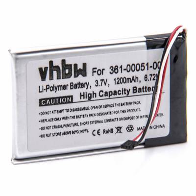 vhbw Akku kompatibel mit Garmin Dezl 560 LMT | 560LMTF, 560 LT, 650, 560 LM, 650LM GPS Navigation Navi (1200 mAh, 3,7 V-0