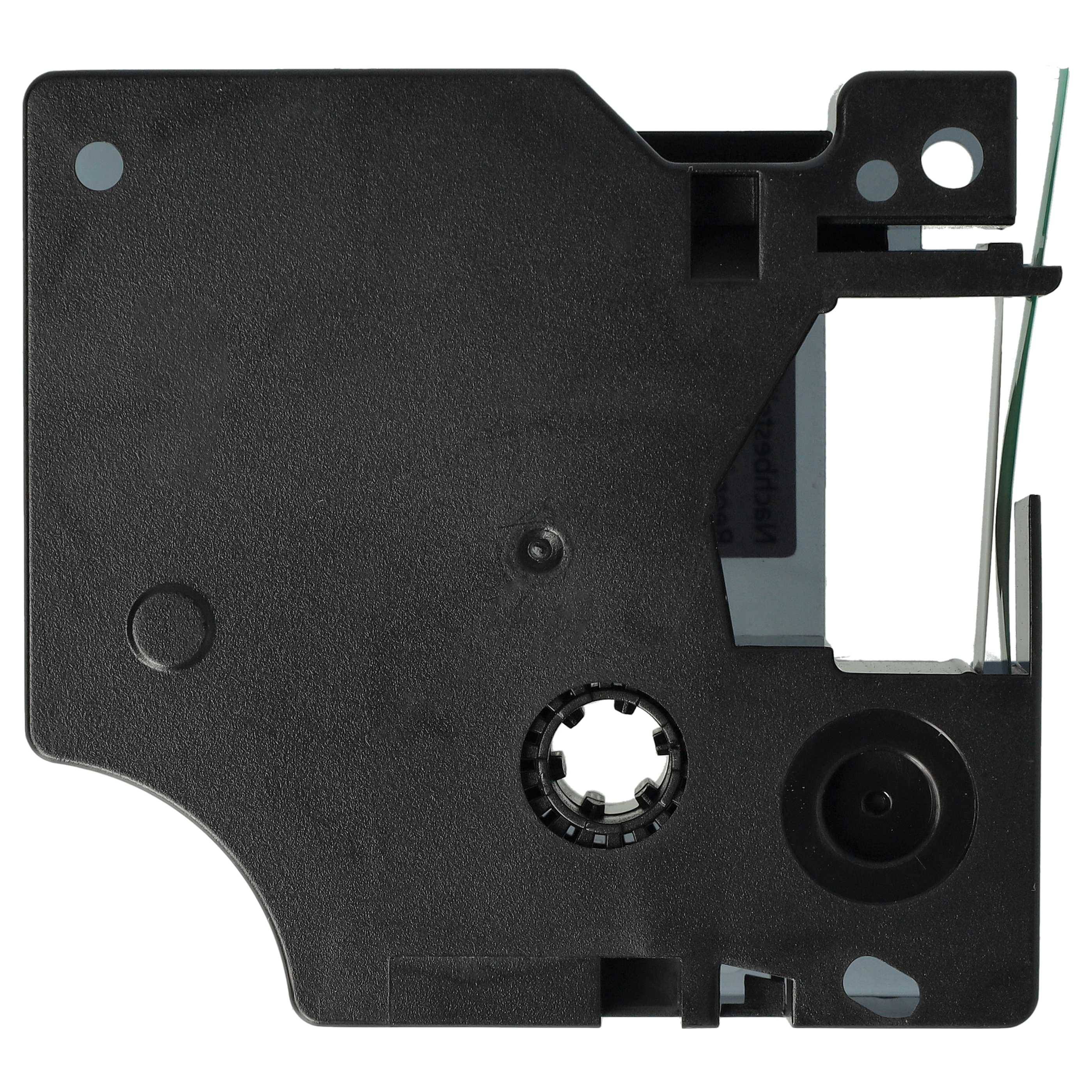 vhbw Schriftband kompatibel mit Dymo LabelManager PC II Schwarz auf Grün | Etiketten-Drucker 7m x 6mm-2