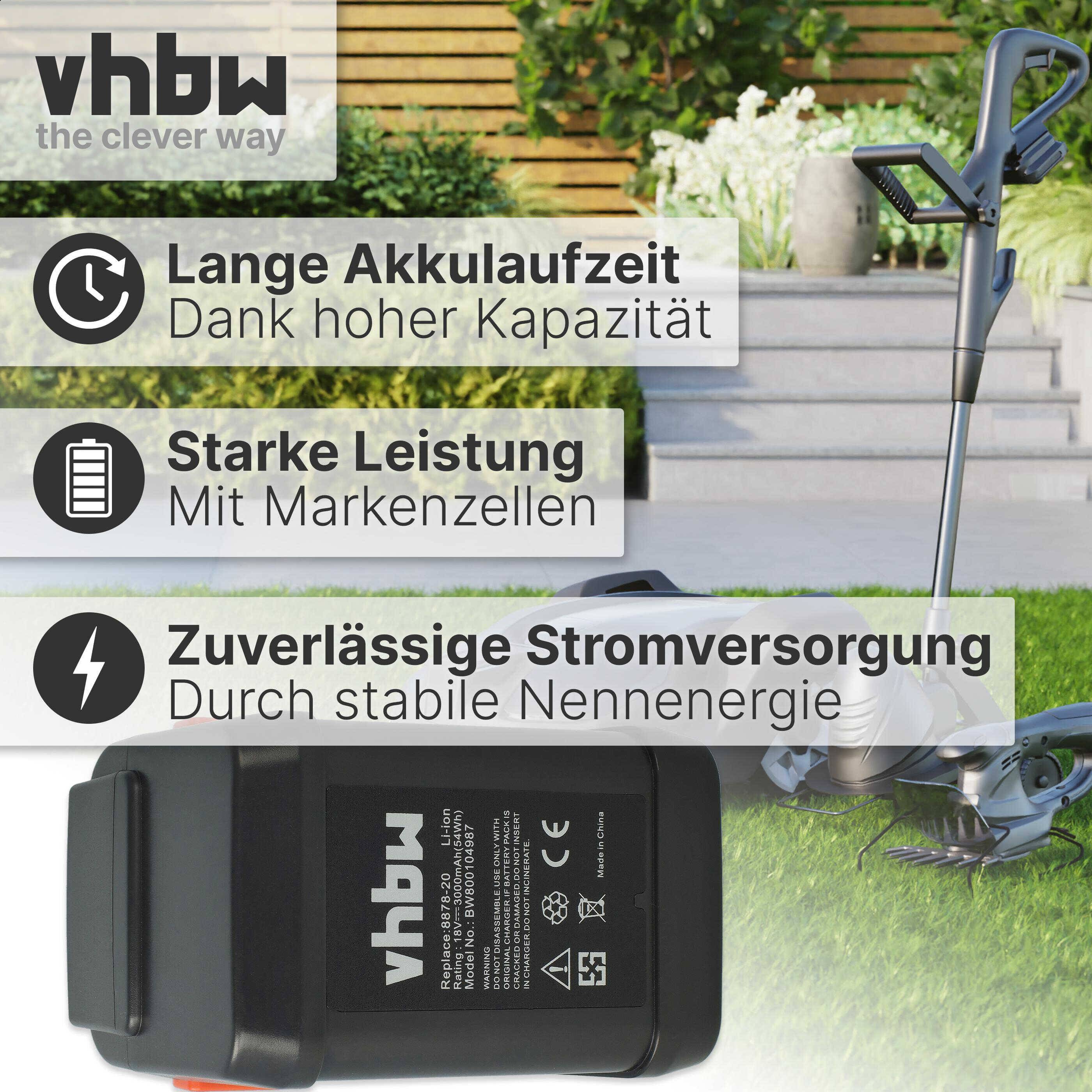 vhbw 3x Akku Ersatz für Gardena 8835 | 8839, 8839-20, 8835-20, 8835-U, 8835-00.701.00 für Grasschere, Strauchschere-2