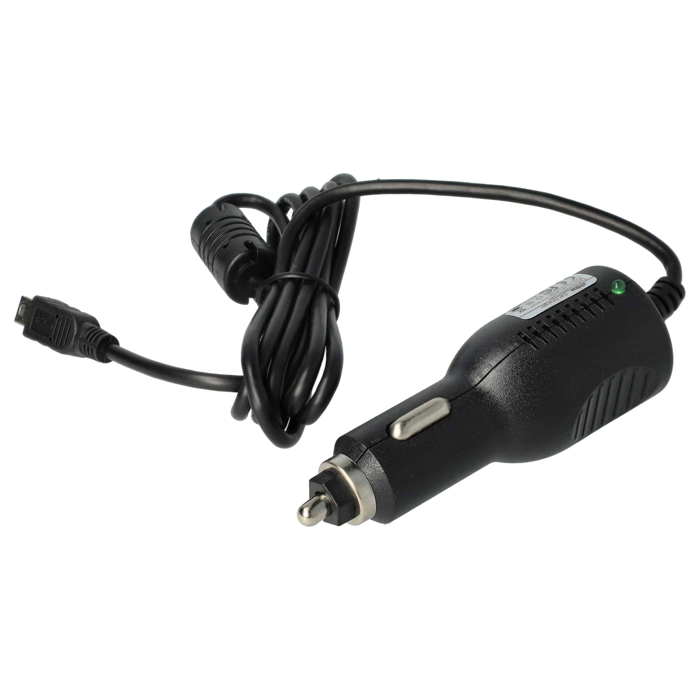 vhbw Autoladekabel kompatibel mit Blaupunkt Travelpilot 40 | 50, 51, 52, 70, 72 - integrierte TMC Antenne Schwarz 90 cm-0