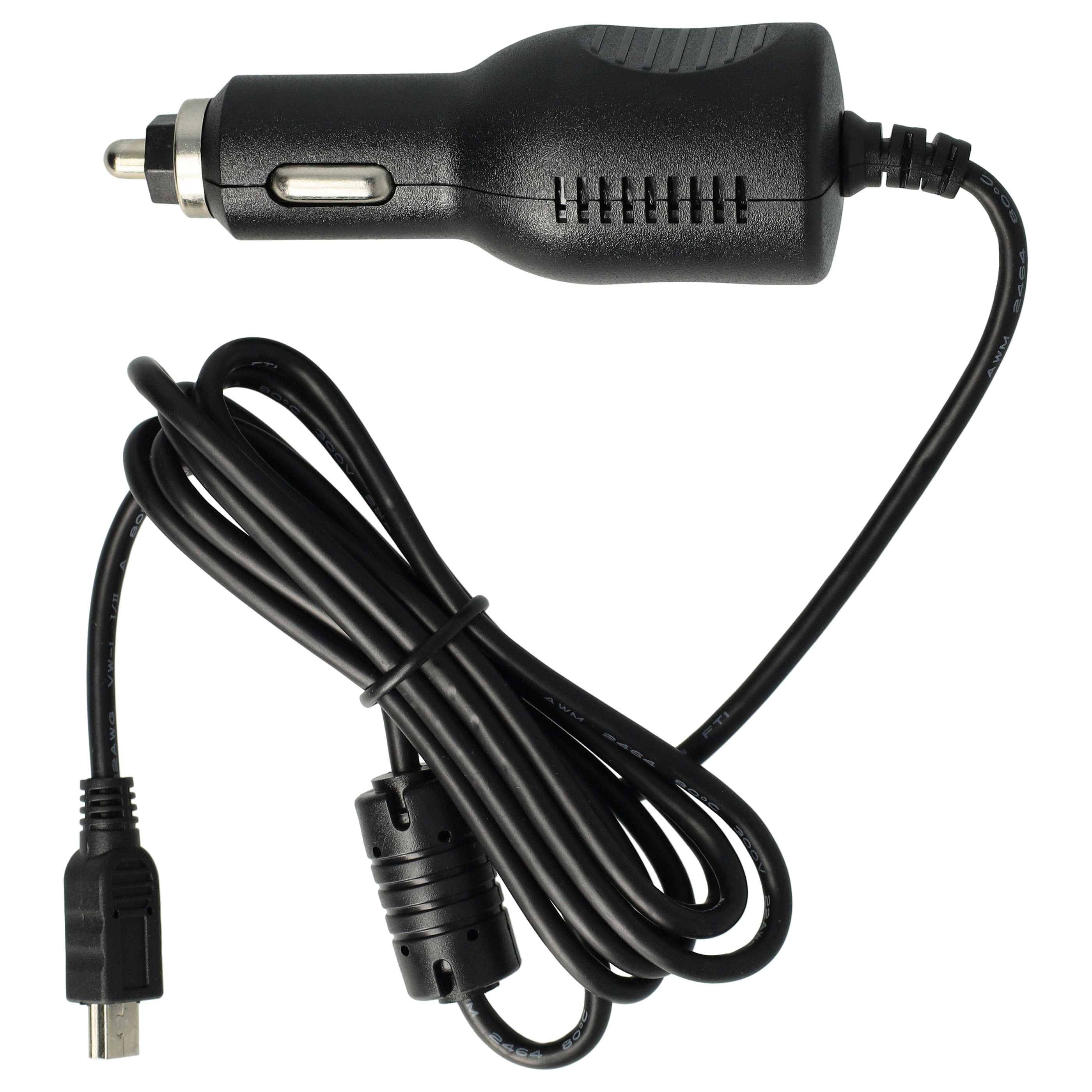 vhbw Autoladekabel kompatibel mit Blaupunkt Travelpilot 40 | 50, 51, 52, 70, 72 - integrierte TMC Antenne Schwarz 90 cm-2