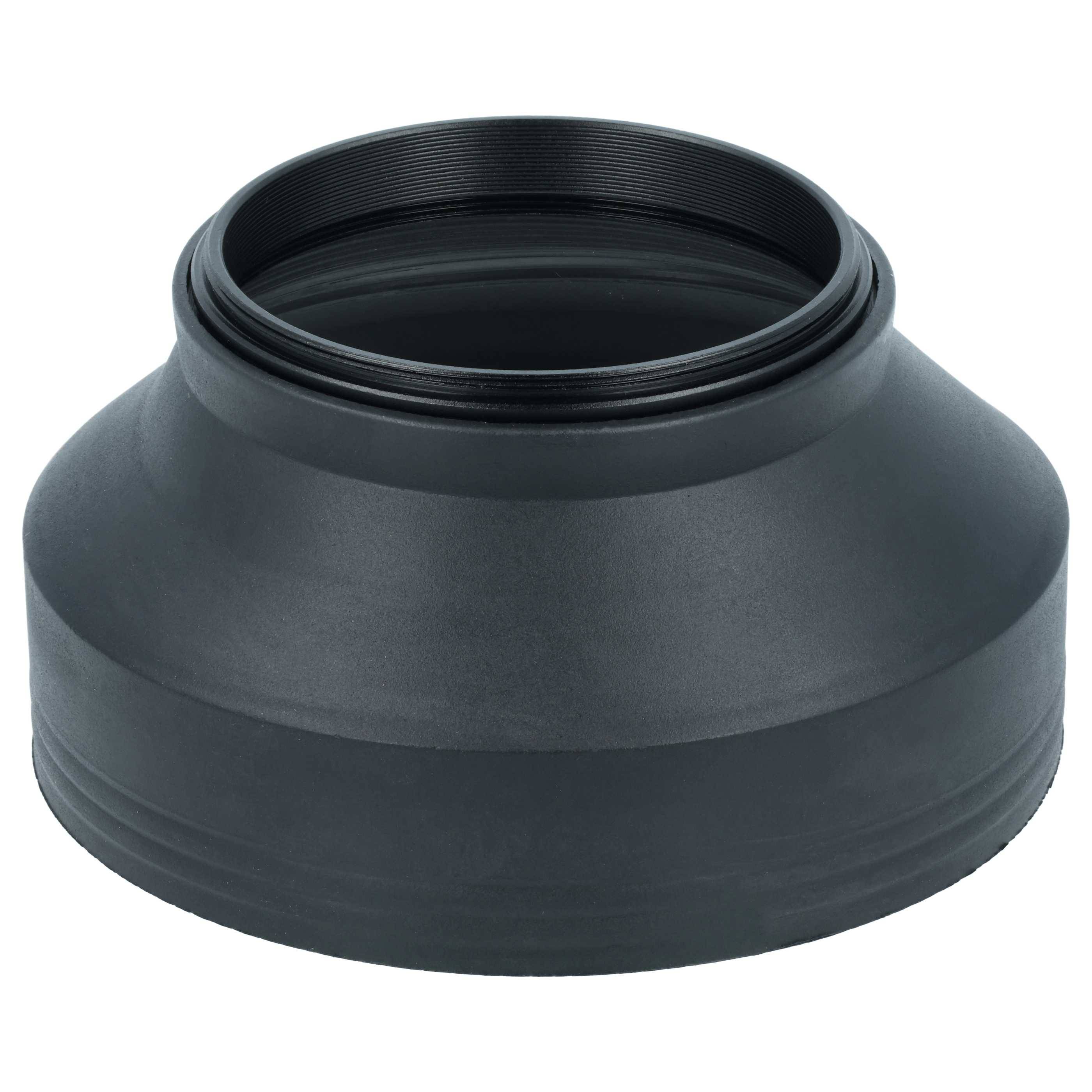 vhbw Gegenlichtblende für 58mm Objektive | Schwarz, Gummi, Rund, 9,3 cm-0