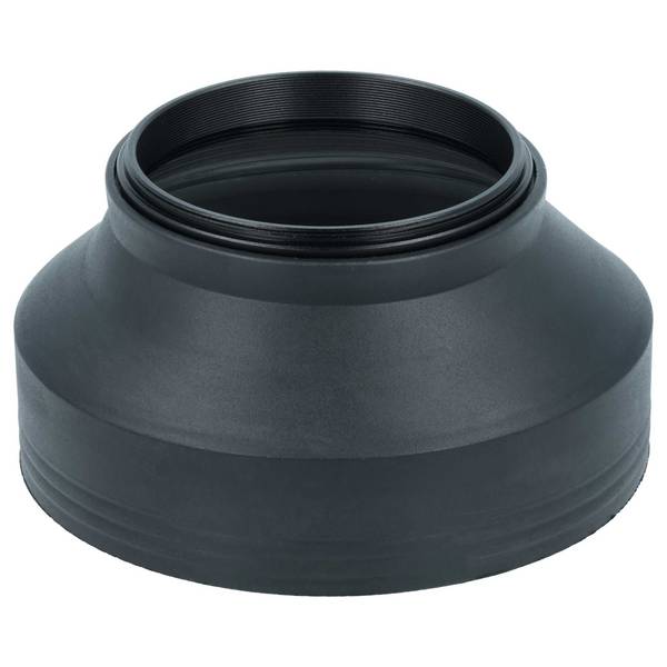 vhbw Gegenlichtblende für 58mm Objektive | Schwarz, Gummi, Rund, 9,3 cm