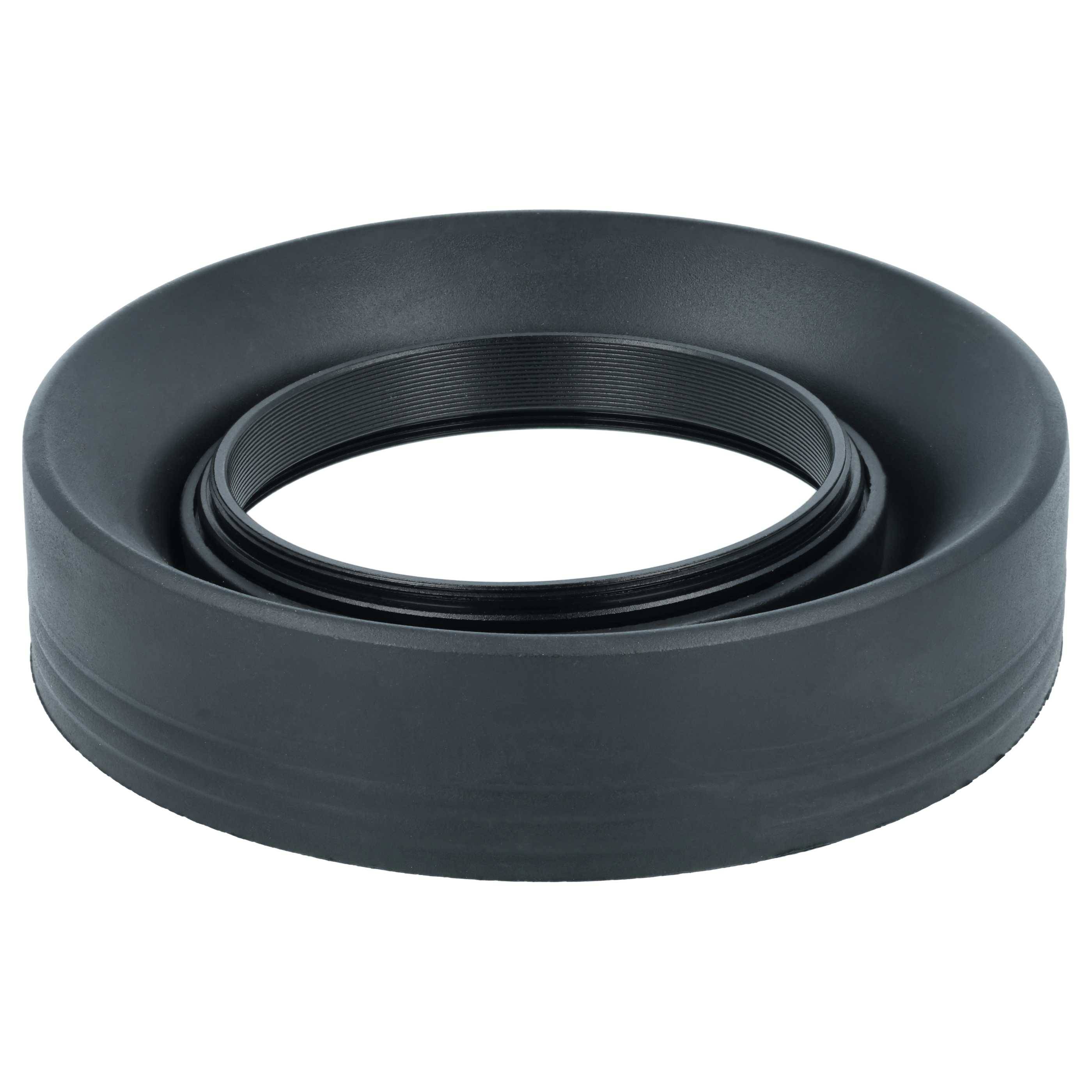 vhbw Gegenlichtblende für 58mm Objektive | Schwarz, Gummi, Rund, 9,3 cm-1
