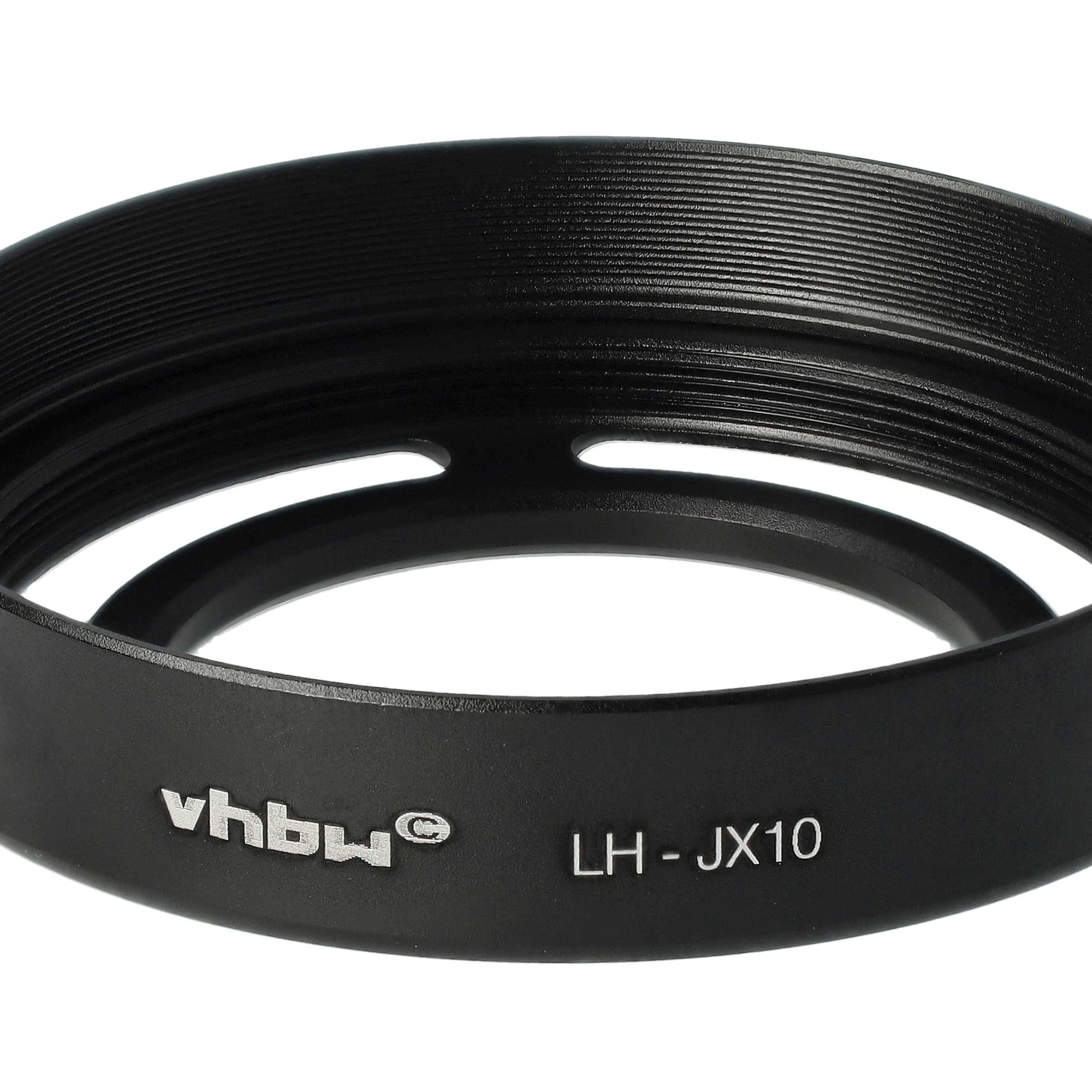 vhbw Gegenlichtblende kompatibel mit Fujifilm FinePix 30 | X20, X10 52mm Objektiv, Schwarz, Metall, Rund, 6,2 cm-4