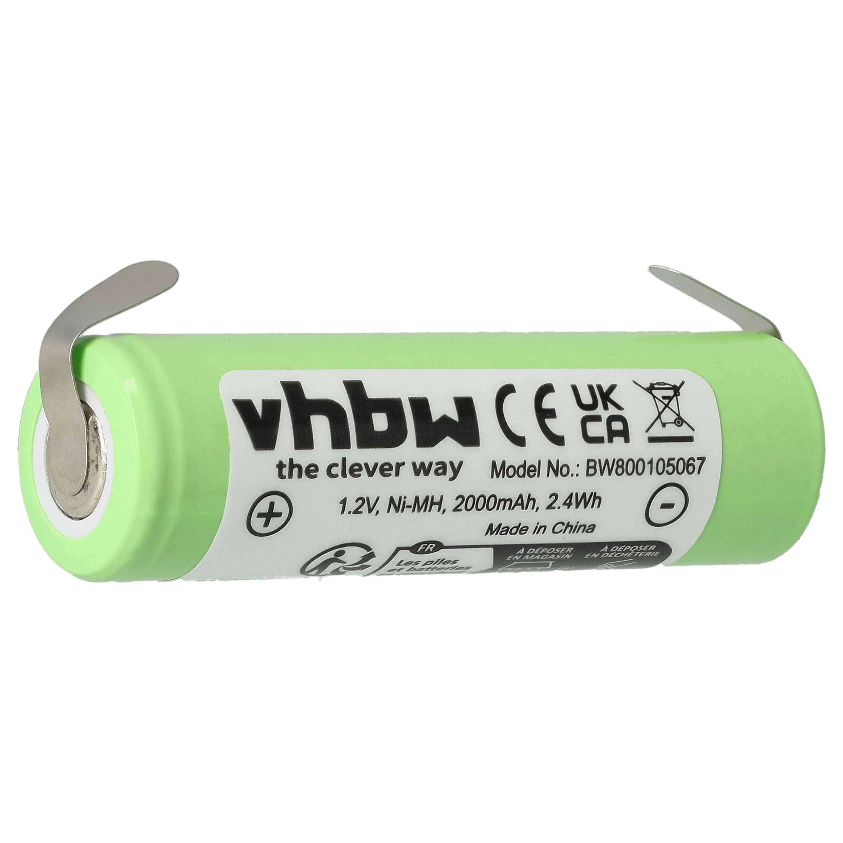 vhbw Akku kompatibel mit Grundig 8825 | 8835, 8875, G7585, G8234, G8235, G8261 Rasierer Haarschneider (2000mAh, 1,2V-0