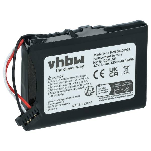 vhbw Akku kompatibel mit Becker Transit 50 | 50 LMU GPS Navigation Navi (1200 mAh, 3,7 V, Li-Ion)