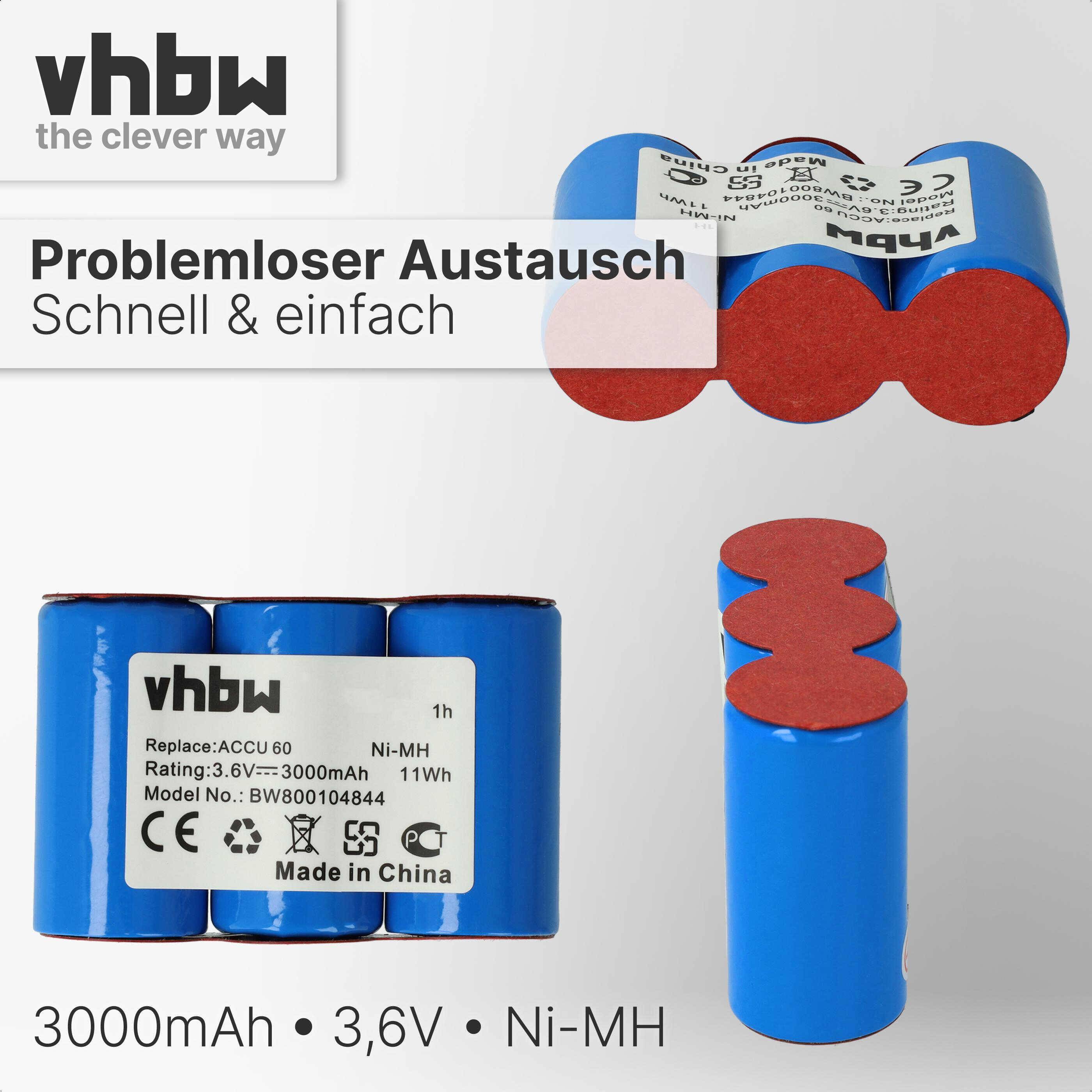 vhbw Akku kompatibel mit Gardena Rasenkantenschere Accu 45 (8808) | Accu 60 (8800, 8810), Wolf RV-E6 7084889, Garne-4