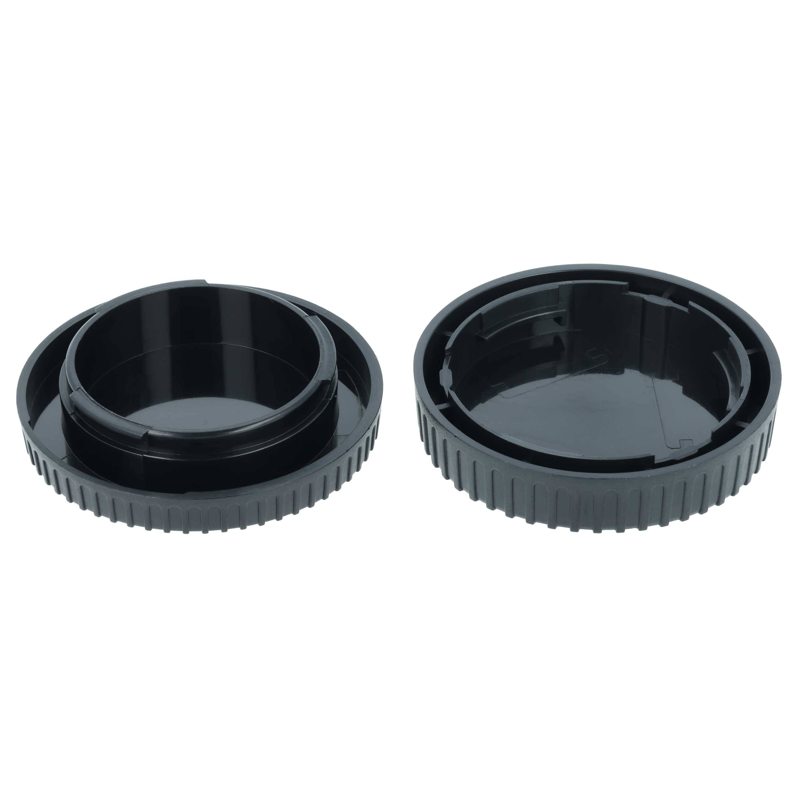 vhbw Objektivdeckel-Set kompatibel mit Samsung NX500 Kamera | Rück- und Gehäusedeckel Schwarz-2