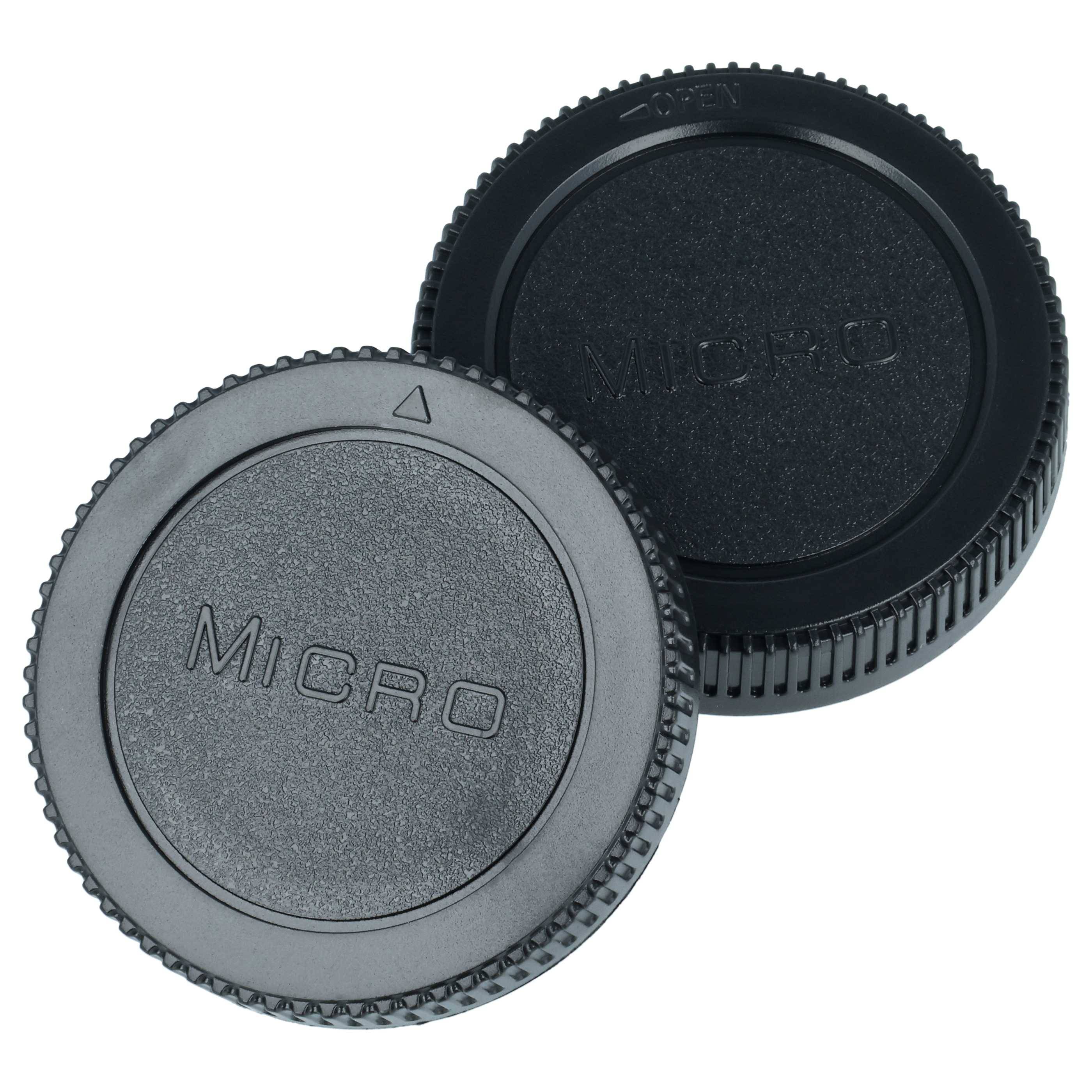 vhbw Objektivdeckel-Set kompatibel mit Panasonic Lumix DMC-GH1 | DMC-GH3, DMC-GH2 Kamera - Rück- und Gehäusedeckel