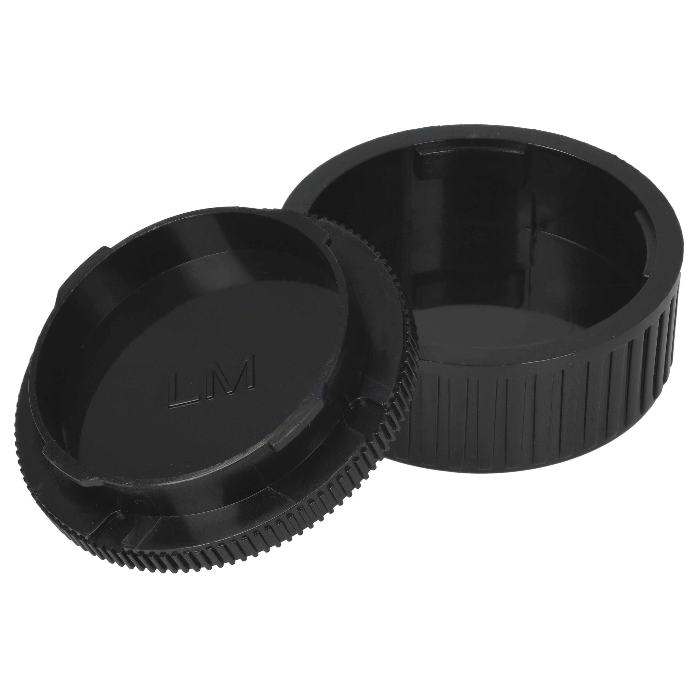 vhbw Objektivdeckel-Set kompatibel mit Leica M Kamera | Rück- und Gehäusedeckel Schwarz-1