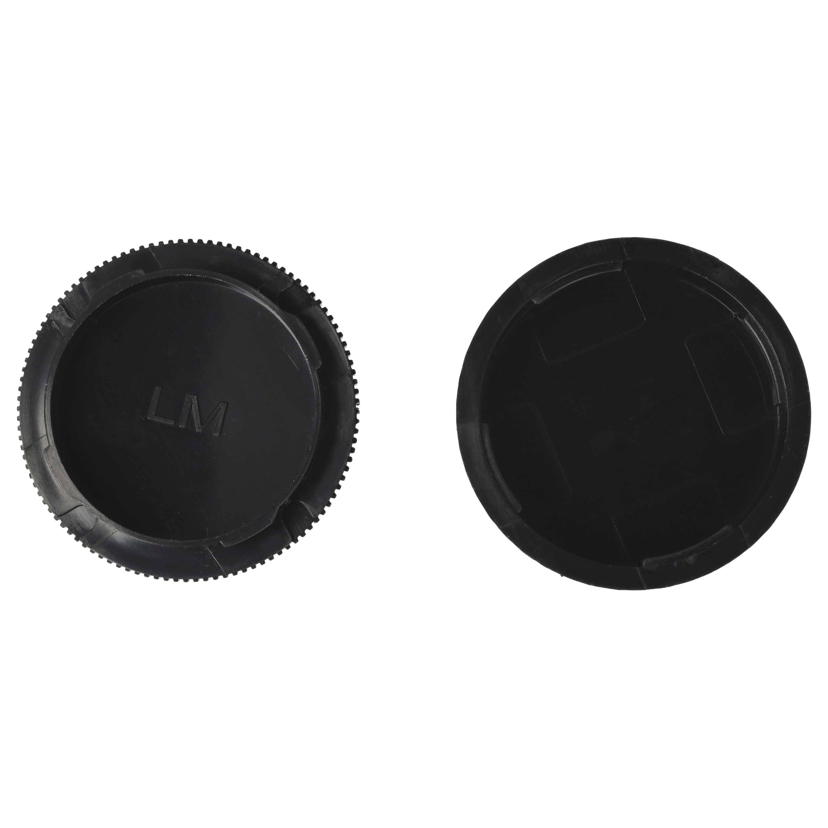vhbw Objektivdeckel-Set kompatibel mit Leica M Kamera | Rück- und Gehäusedeckel Schwarz-2