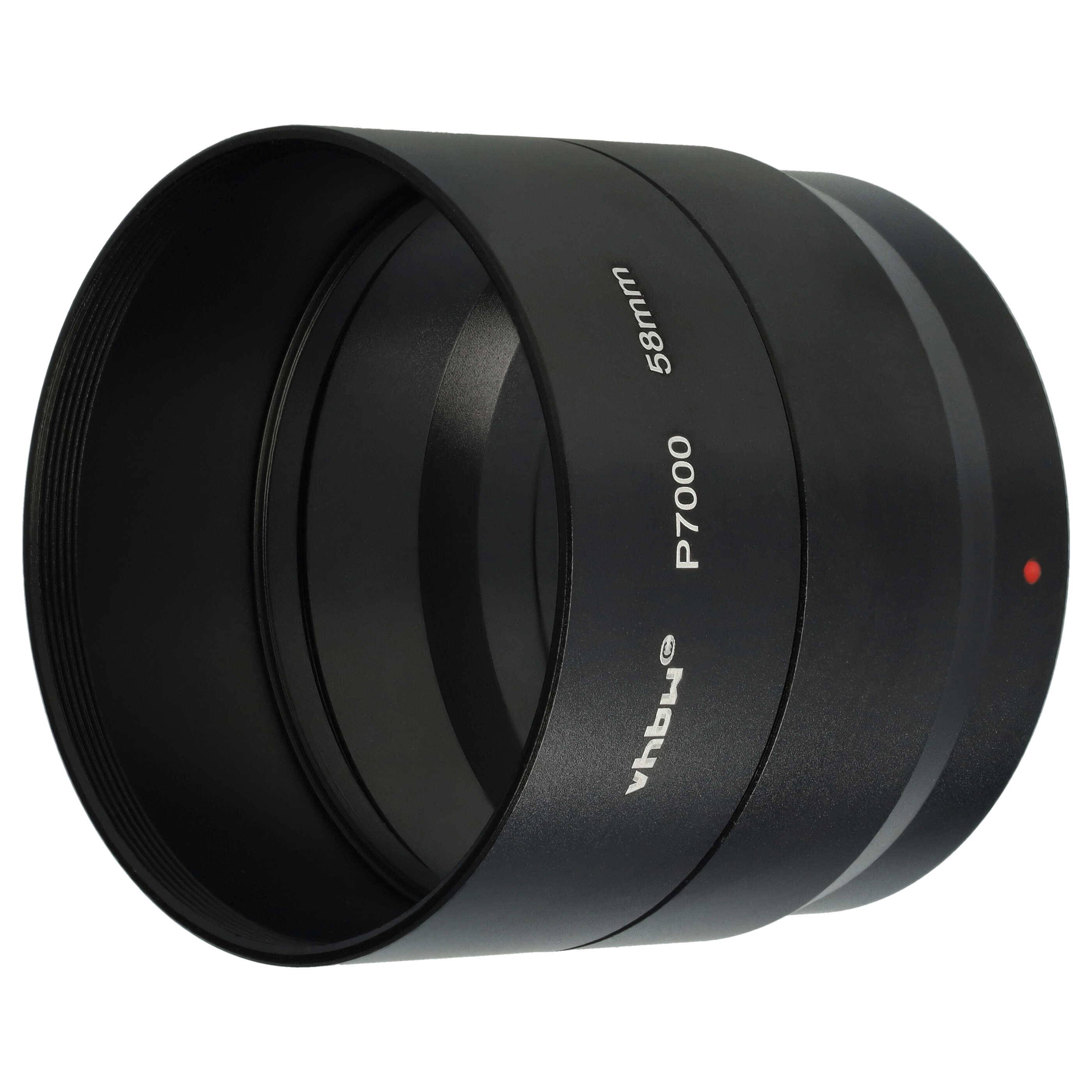 vhbw 58 mm Filteradapter kompatibel mit Nikon Coolpix P7000 | P7100 Kamera Objektiv - Adapter in Tubusform-1