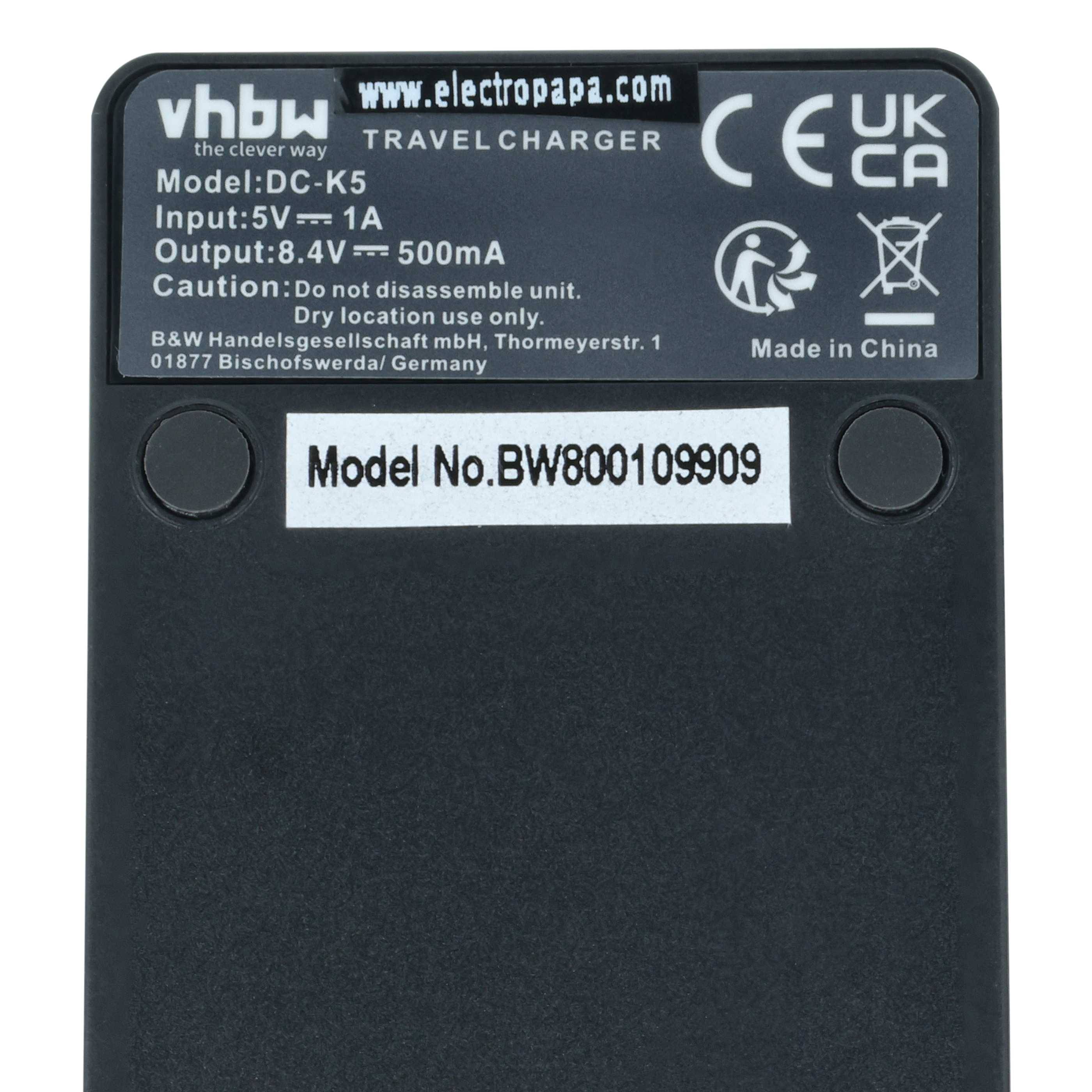 vhbw USB-C Ladegerät kompatibel mit JVC BN-VF908 | BN-VF823U für Kamera Camcorder - Ladeschale + USB-C Kabel Ladeanzeige-3