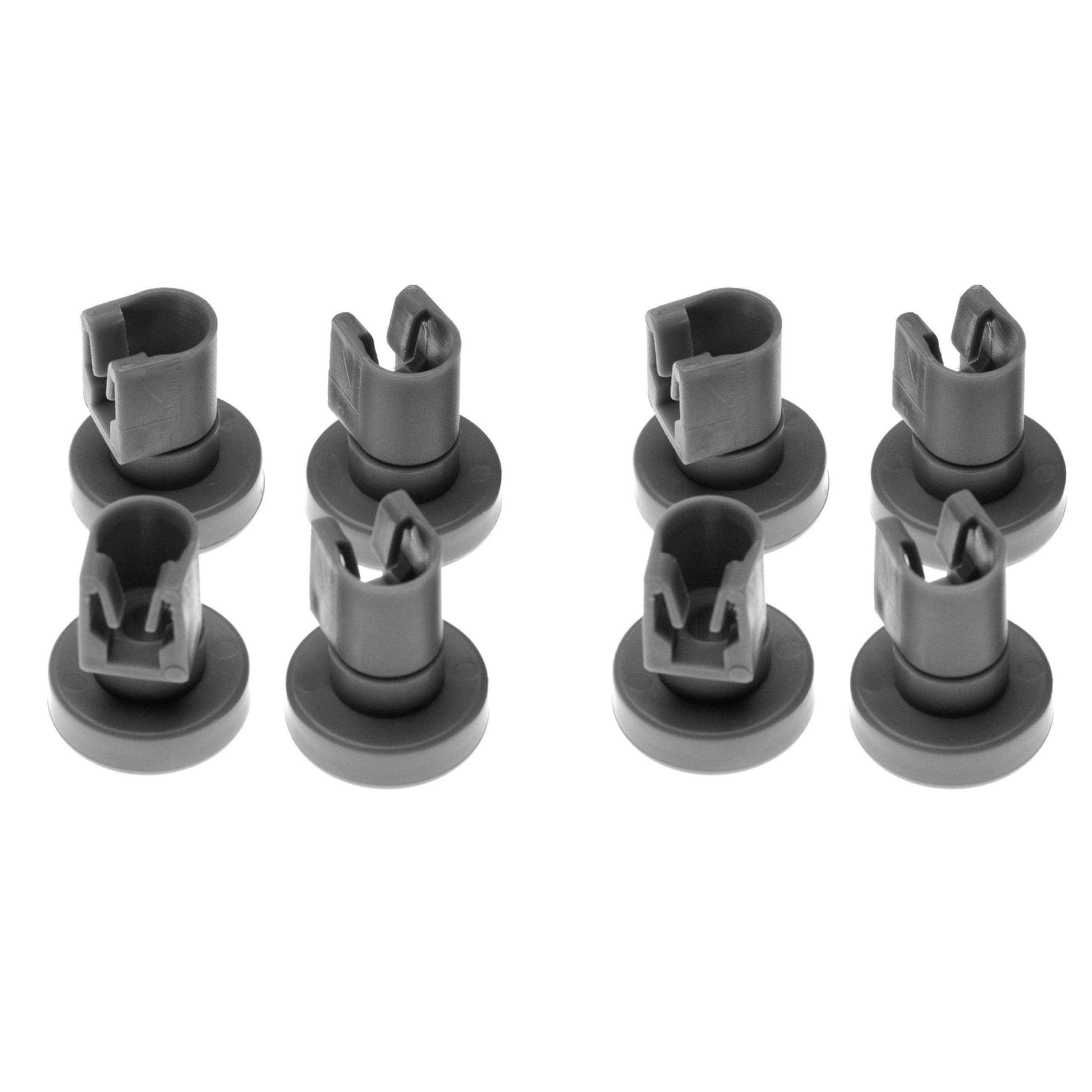 vhbw 8x Korbrolle für Oberkorb kompatibel mit Electrolux ESF 632 | ESF 620, ESF 609, DW 125 Geschirrspüler - Durchmesser-1
