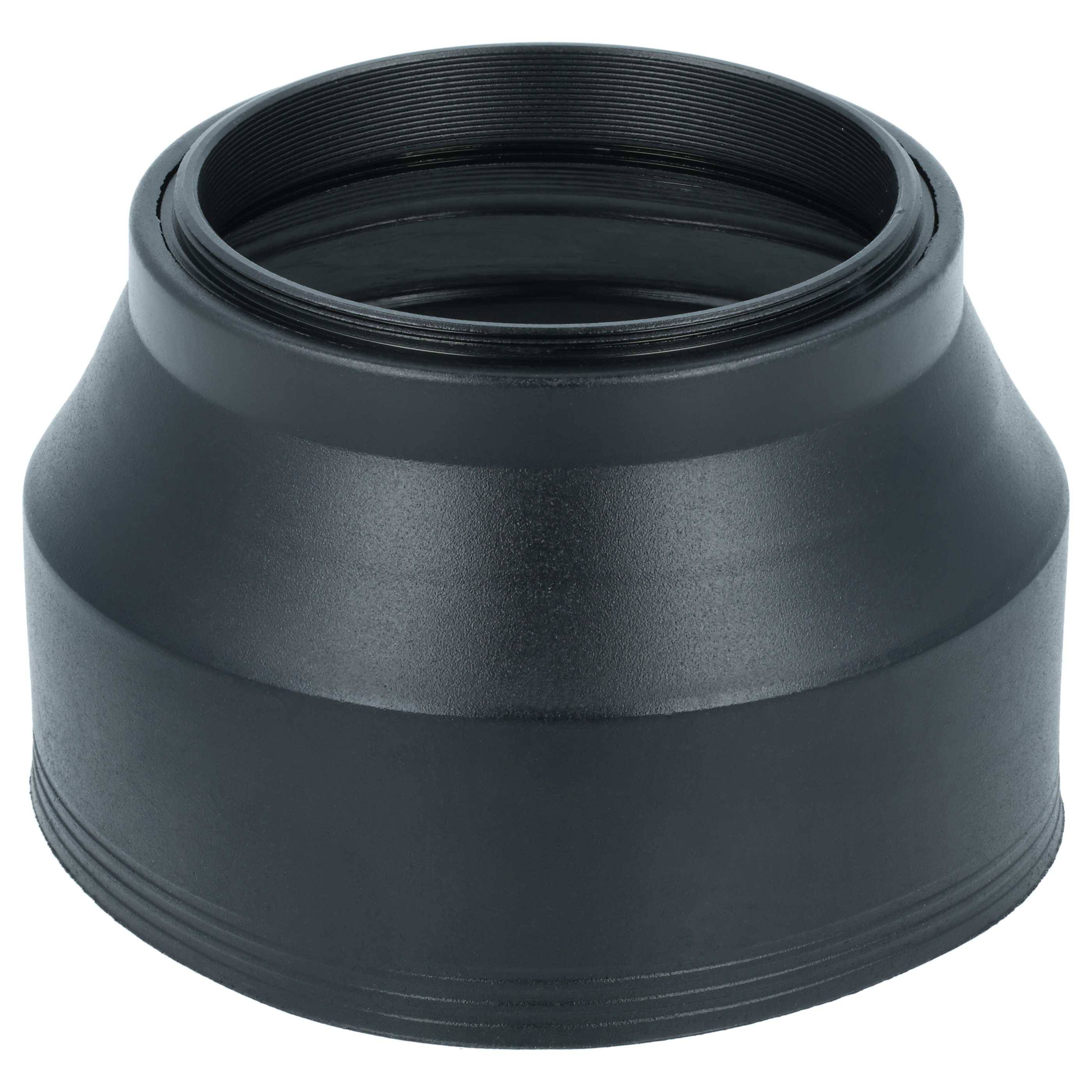 vhbw Gegenlichtblende für 52mm Objektive | Schwarz, Gummi, Rund, 7,2 cm