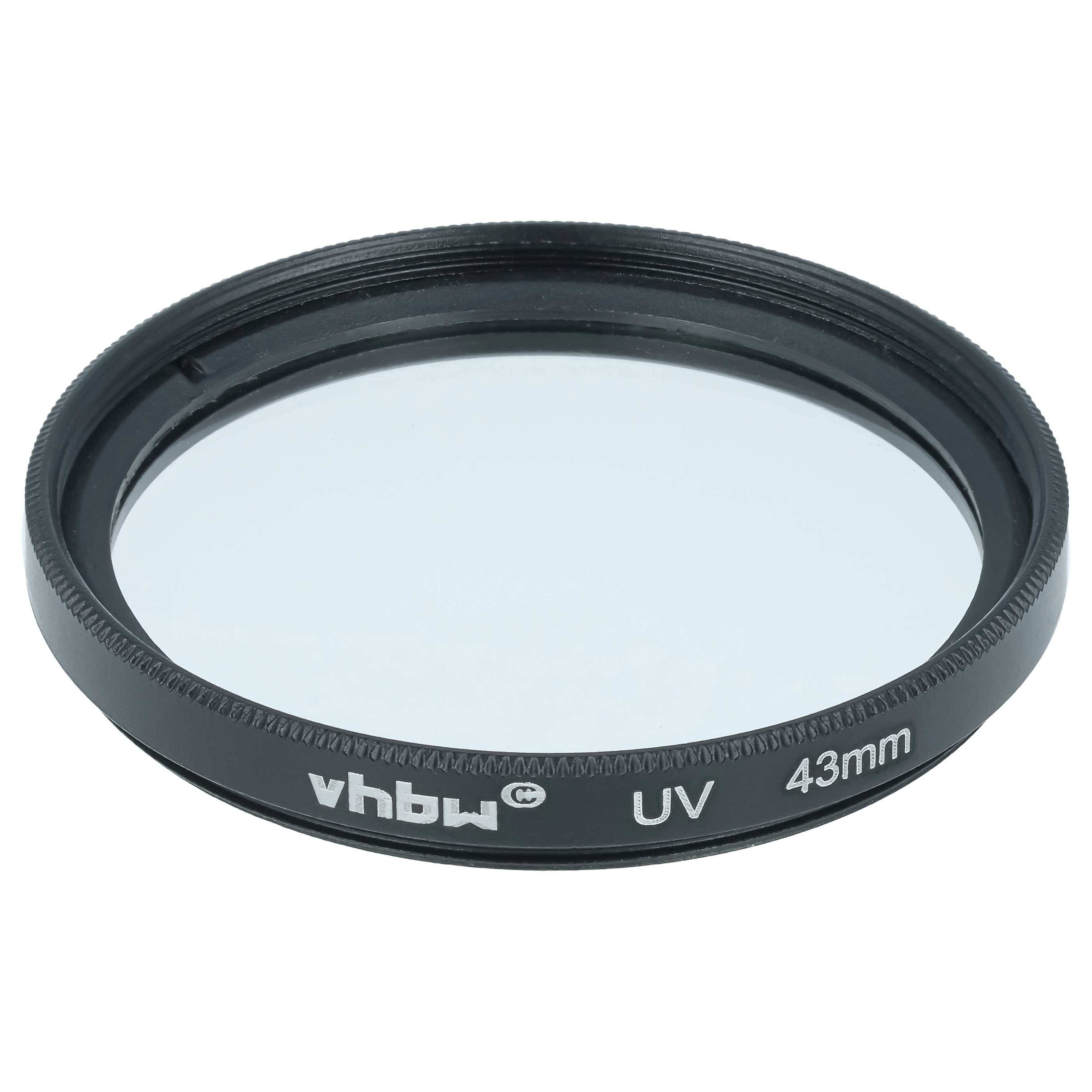 vhbw Universal UV Filter für Kamera Objektive mit 43mm Filtergewinde | UV Schutzfilter, Schwarz-0