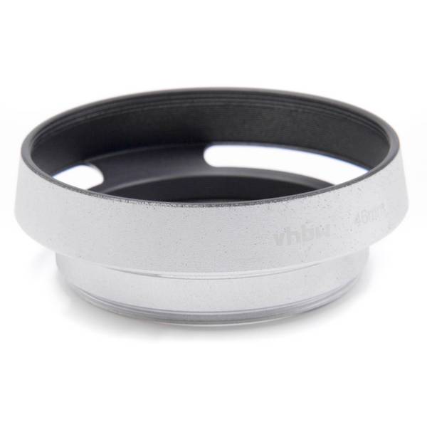 vhbw Gegenlichtblende für 46mm Objektiv | Streulichtblende, Silber, Metall, rund