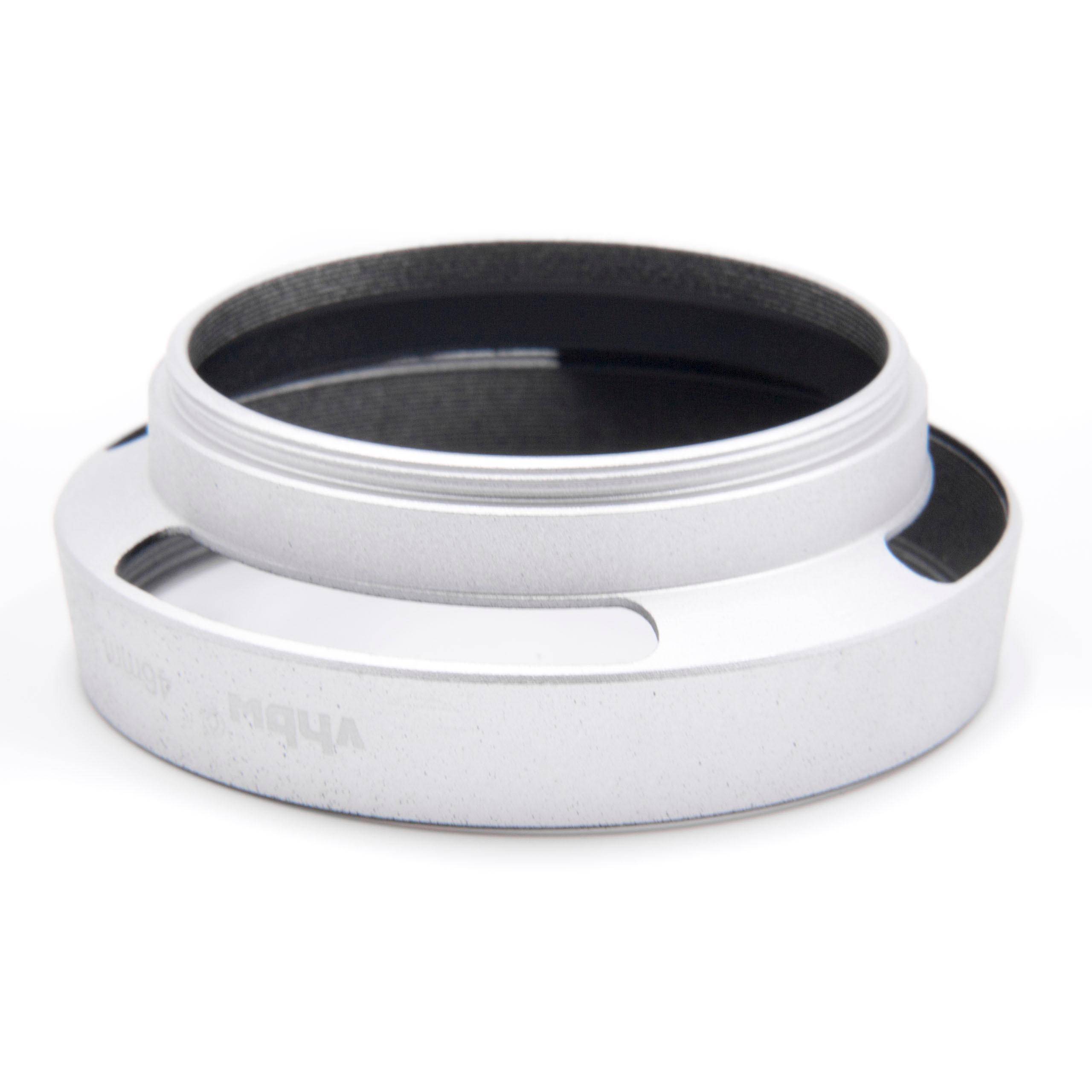 vhbw Gegenlichtblende für 46mm Objektiv | Streulichtblende, Silber, Metall, rund-1