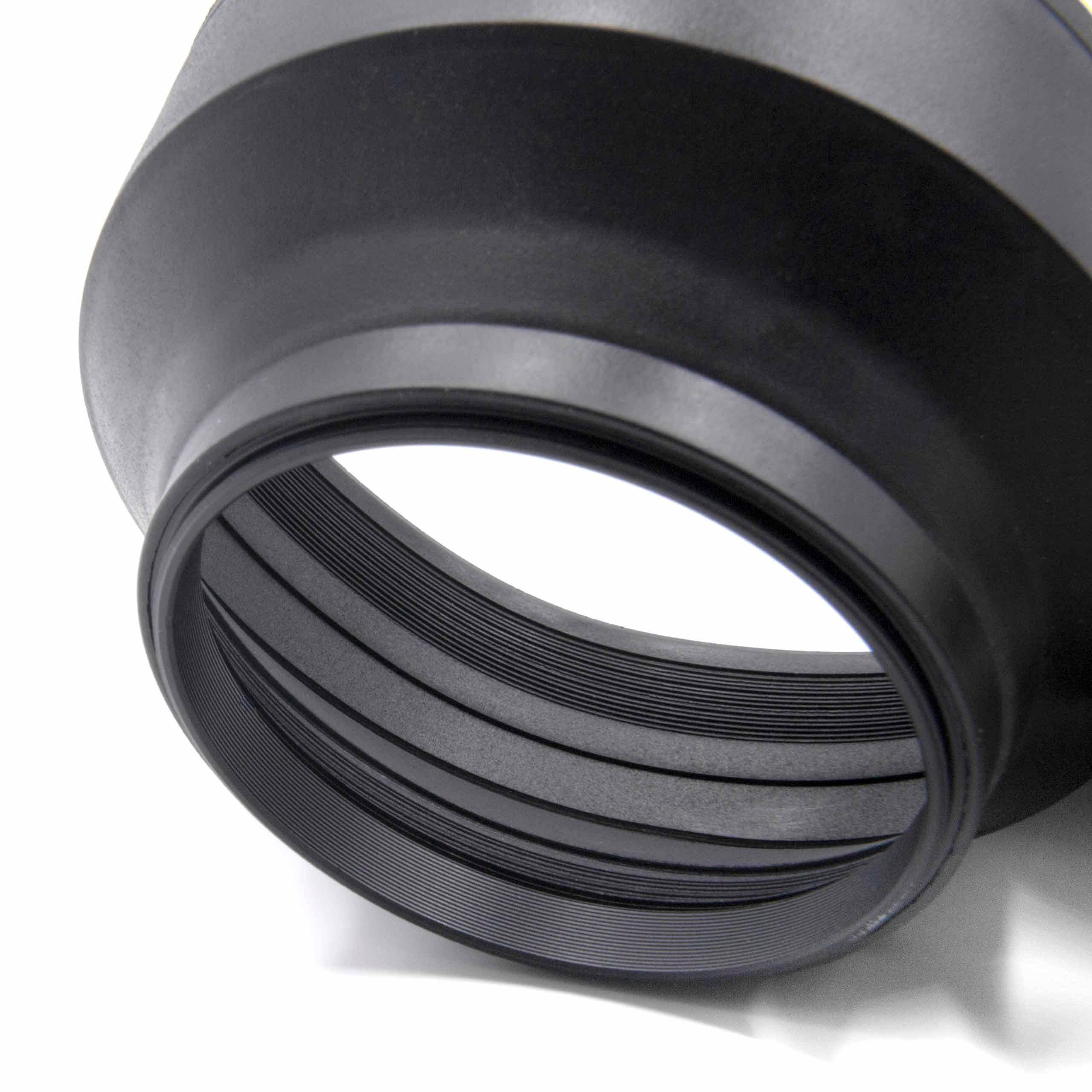 vhbw Gegenlichtblende für 67mm Objektiv Schwarz | Gummi, Rund-2