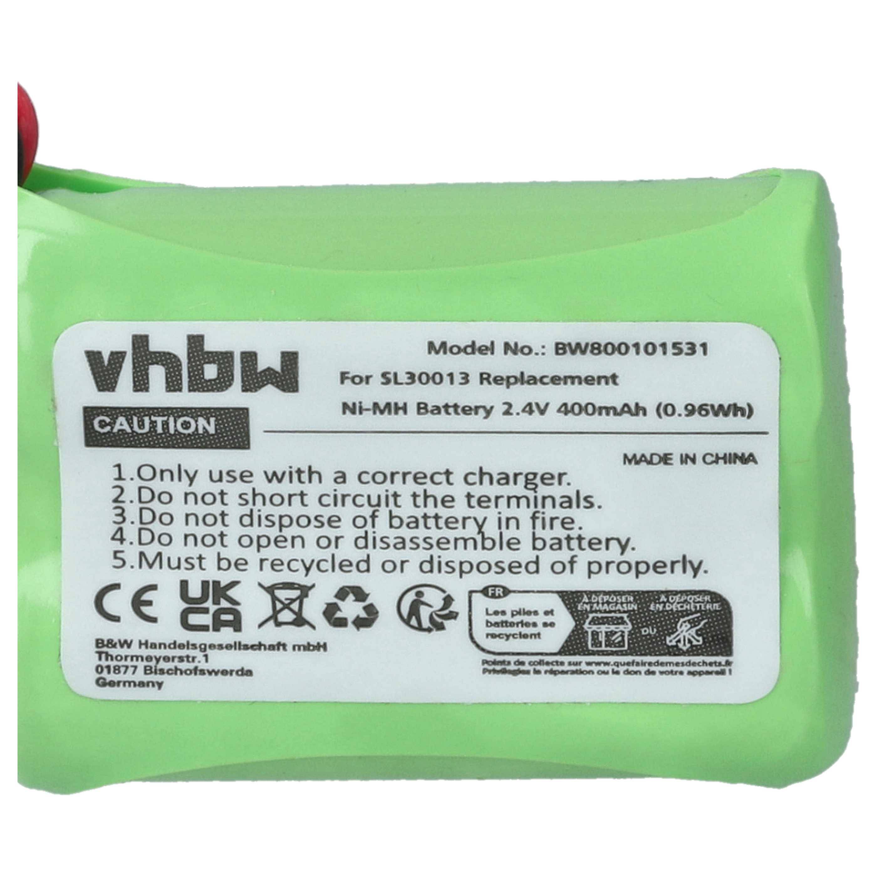 vhbw 3x Akku Ersatz für SL30013 | für schnurlos Festnetz Telefon (400mAh, 2,4V, NiMH)-4