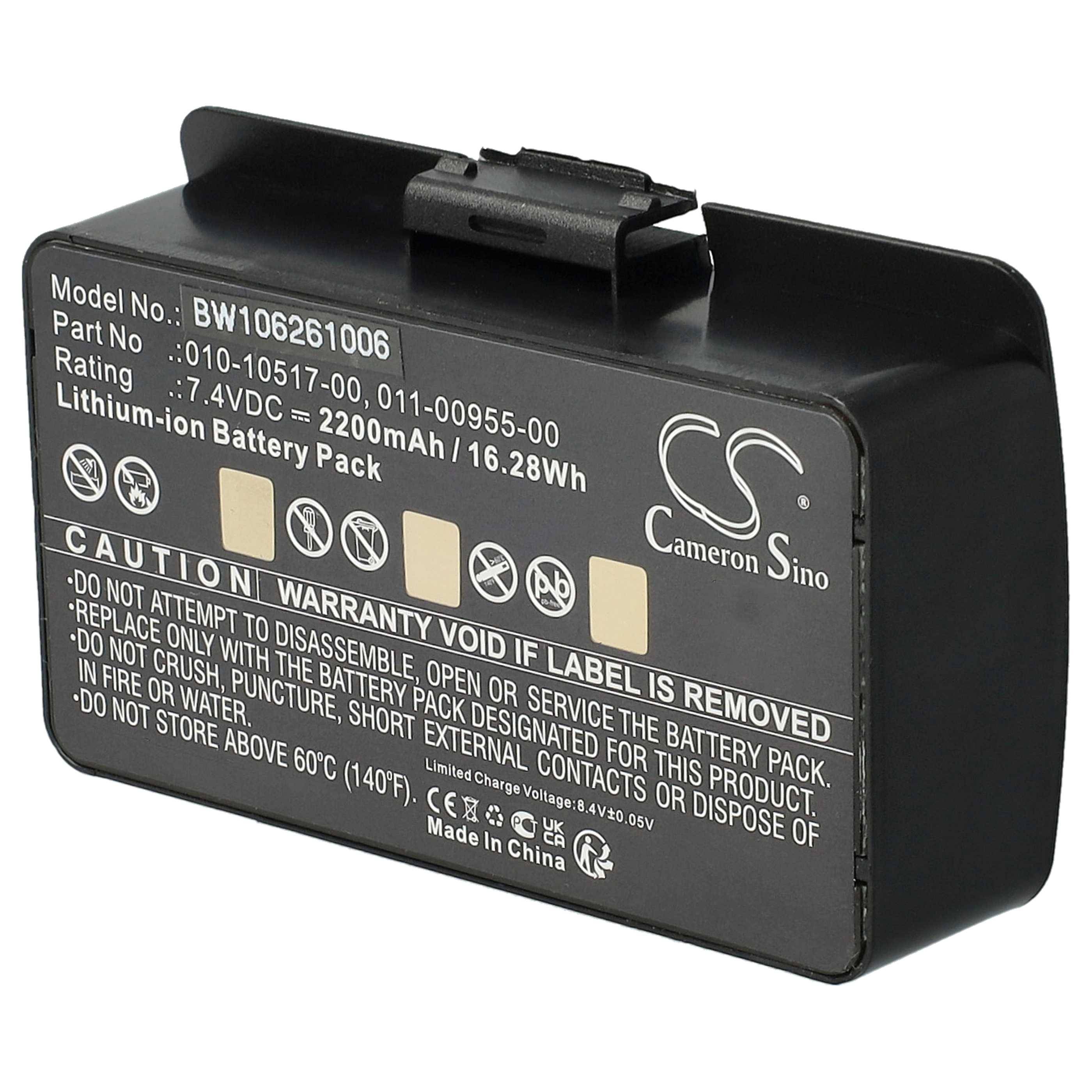 vhbw Akku kompatibel mit Garmin GPSMap 496 | GPS Navigation Navi (2200 mAh, 7,4 V, Li-Ion)-0