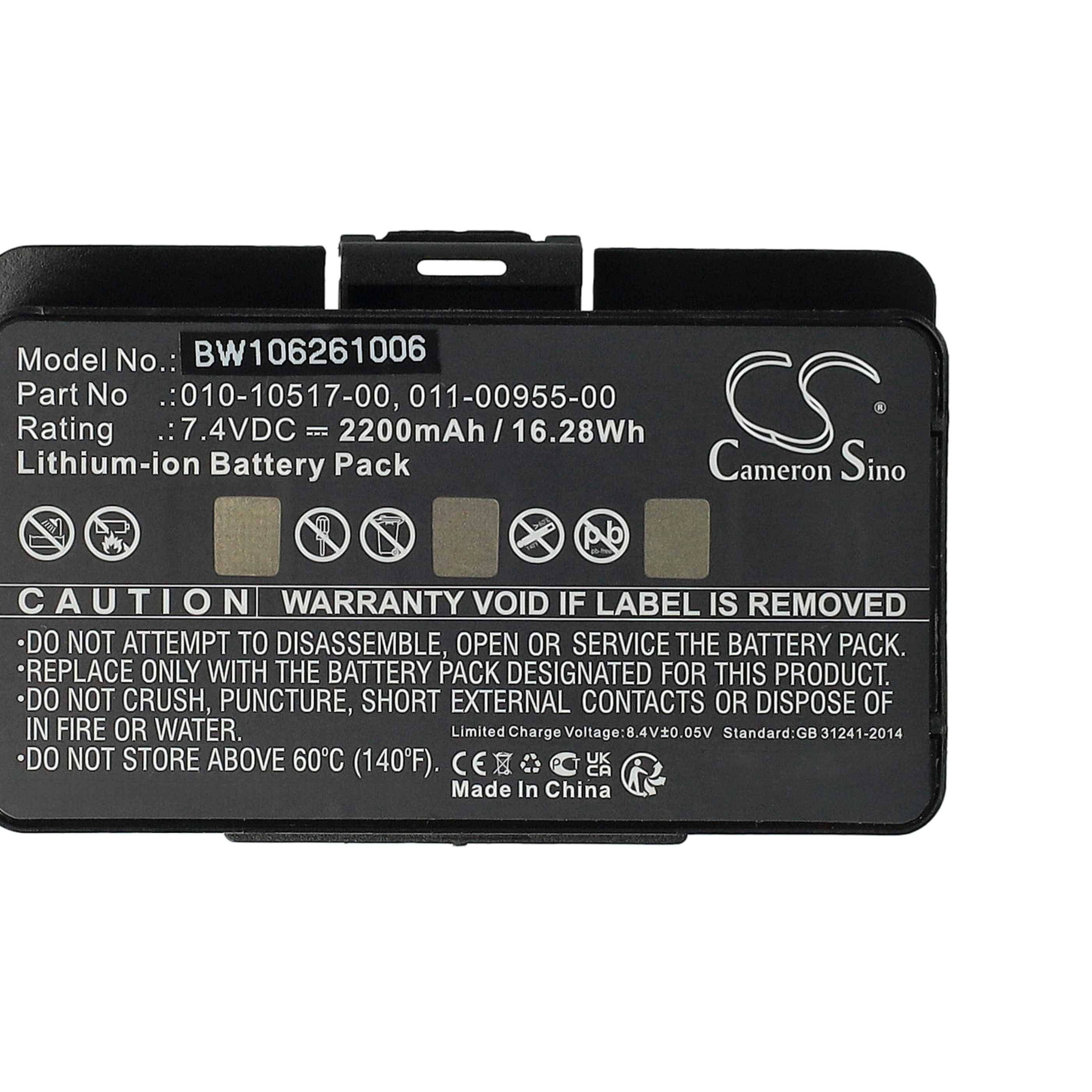 vhbw Akku kompatibel mit Garmin GPSMap 496 | GPS Navigation Navi (2200 mAh, 7,4 V, Li-Ion)-4
