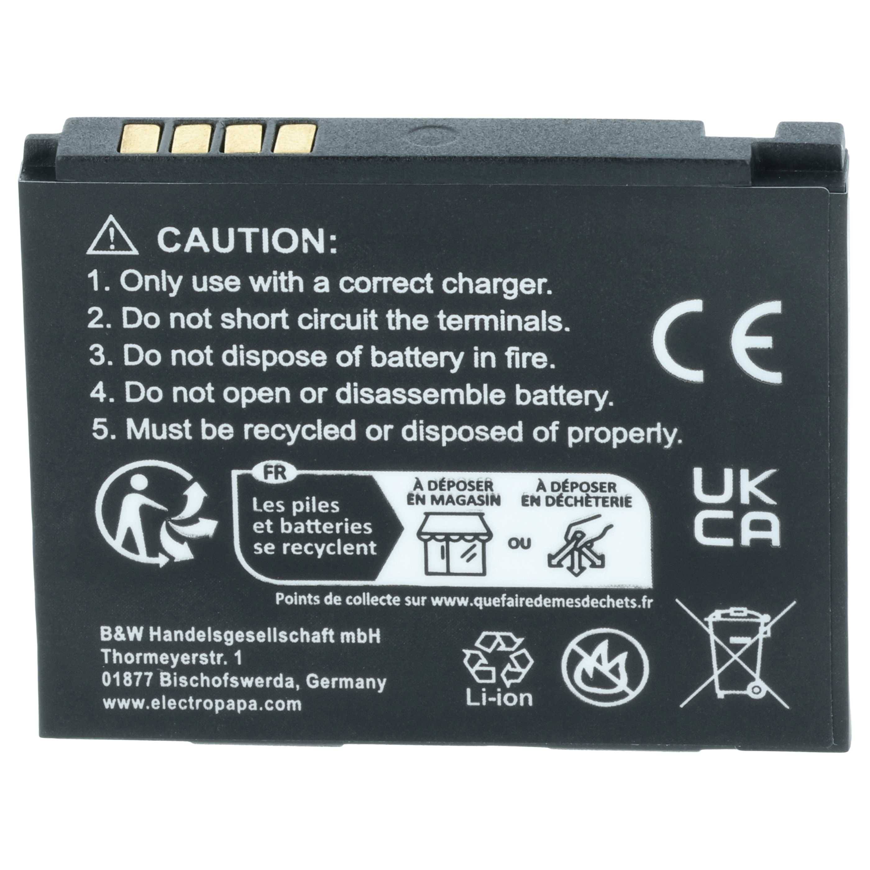 vhbw Akku kompatibel mit LG KC910i Renoir | HB620T DVB-T, KC910, KE998, KB770, KE838, KE990 Handy Smartphone Telefon-2