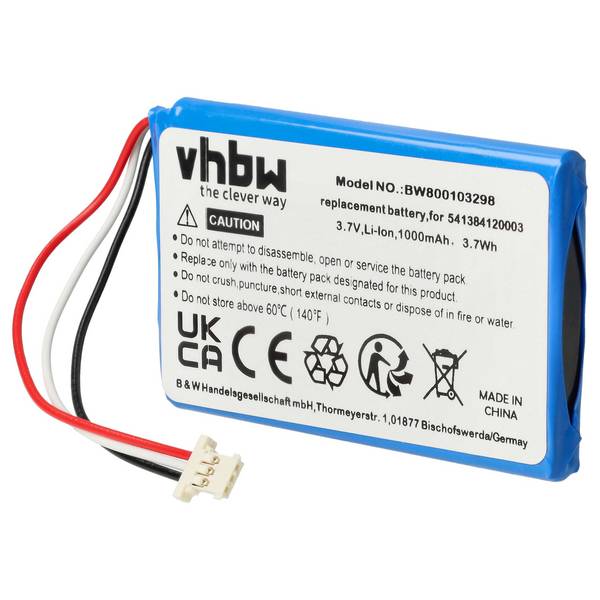 vhbw Akku kompatibel mit Navigon 42 Premium | 42 Plus, 42 Easy, 72 Easy, 72 Live, 42 Live GPS Navigation Navi (1000 mAh