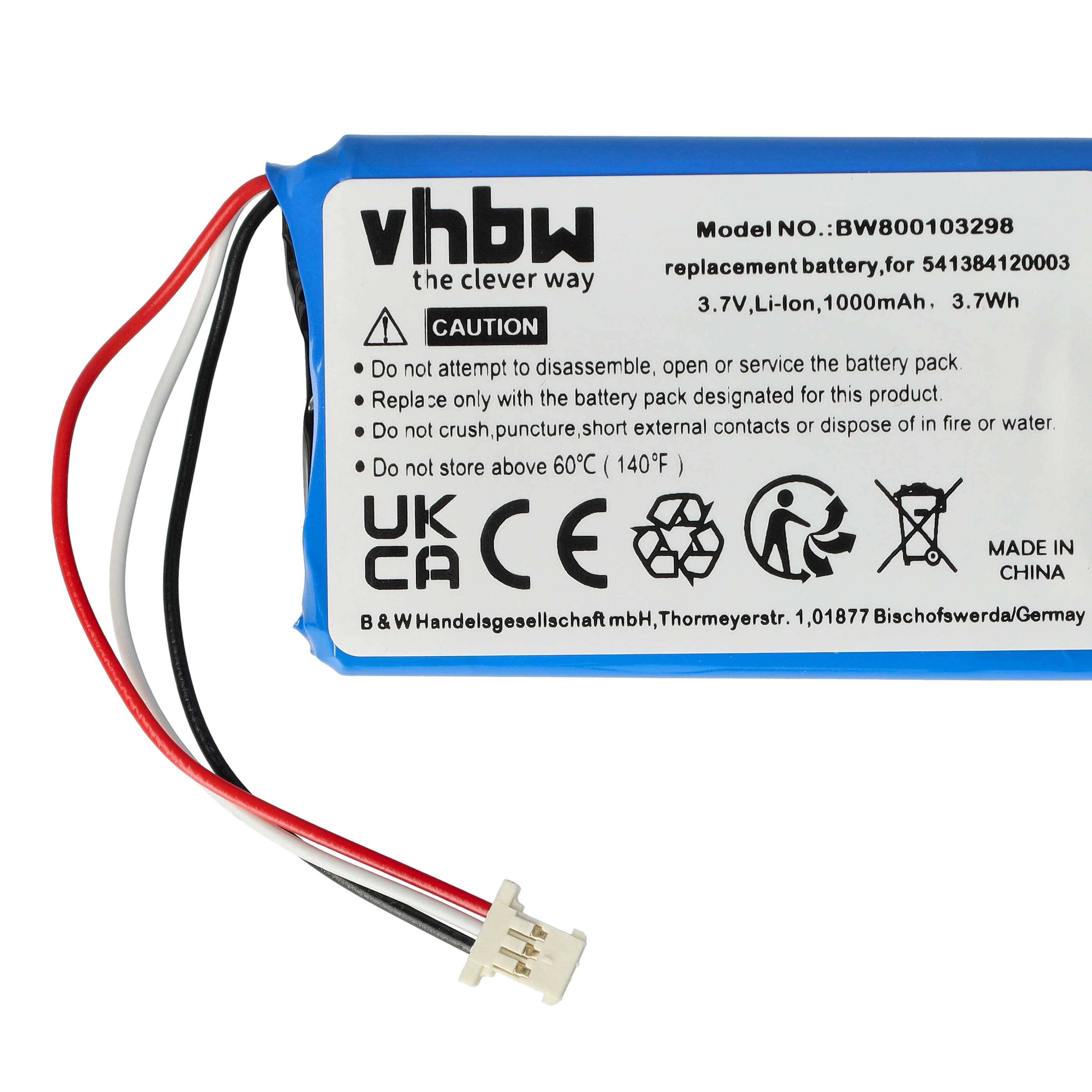 vhbw Akku kompatibel mit Navigon 42 Premium | 42 Plus, 42 Easy, 72 Easy, 72 Live, 42 Live GPS Navigation Navi (1000 mAh-4