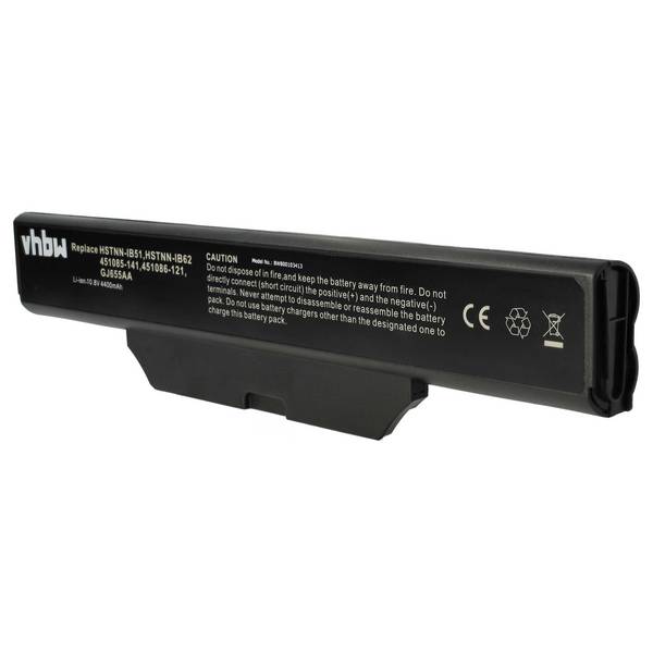 vhbw Akku kompatibel mit HP CompaQ 655HP | 6730, 6735, 6730s, 6720, 6700, 610, 6720s, 6720t, 550 Notebook (4400 mAh, 10