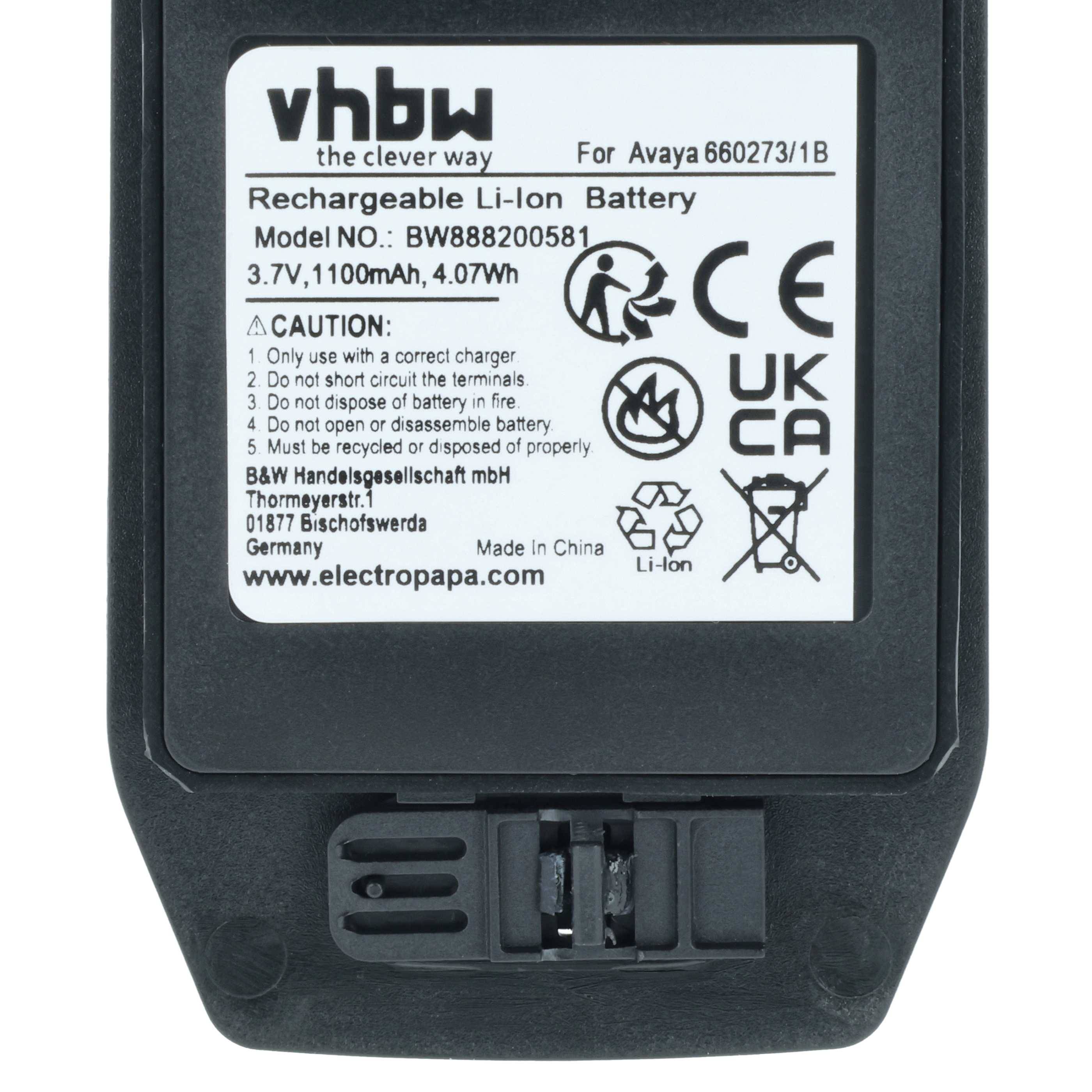 vhbw 3x Akku kompatibel mit Ascom D81 | DH5-AABAAA/2E, DH5, 660273 Handy Smartphone Telefon (1100 mAh, 3,7 V, Li-Ion)-3
