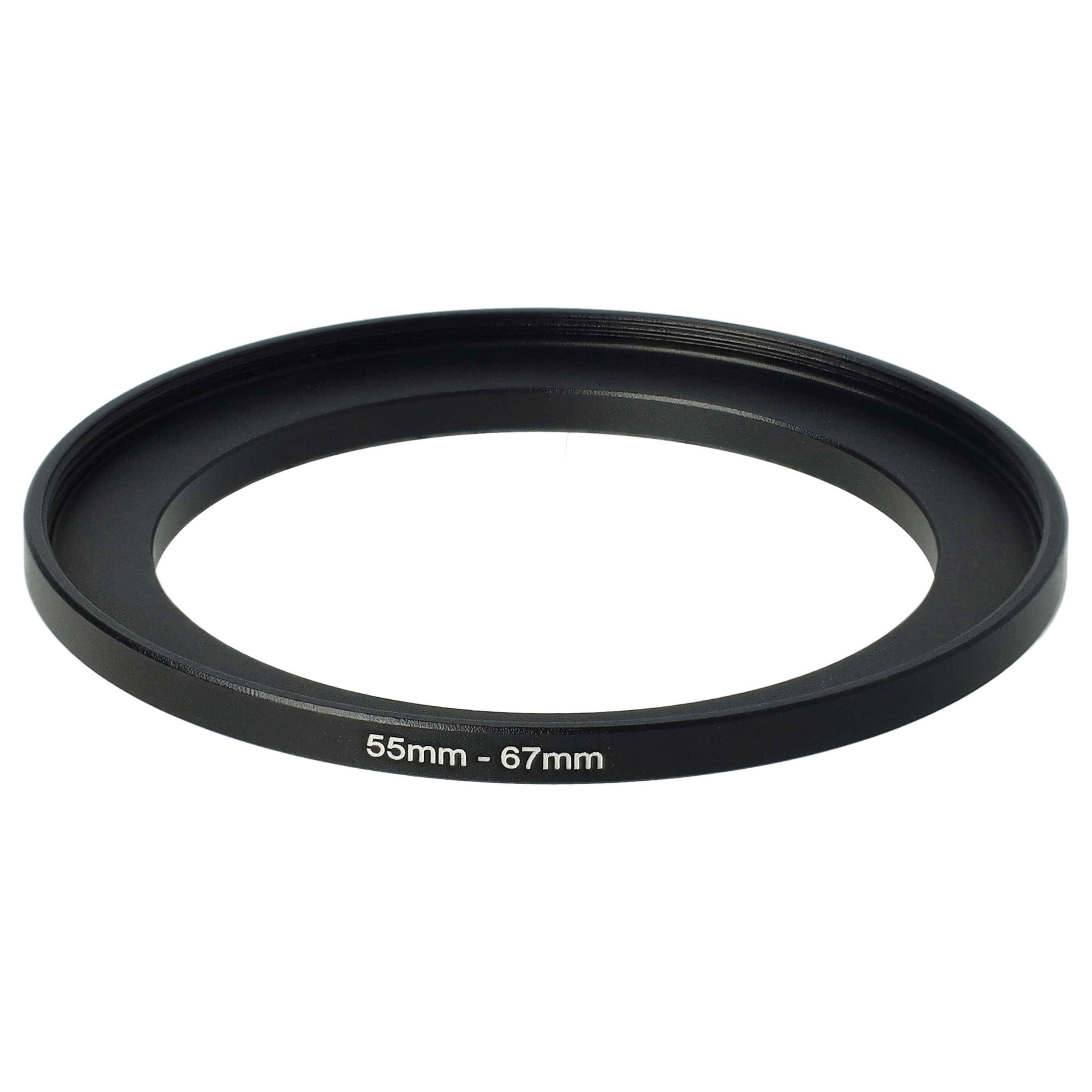 vhbw Step-Up-Ring Adapter von 55 mm auf 67 mm für Kamera Objektiv | Filteradapter, Metall, Schwarz-0