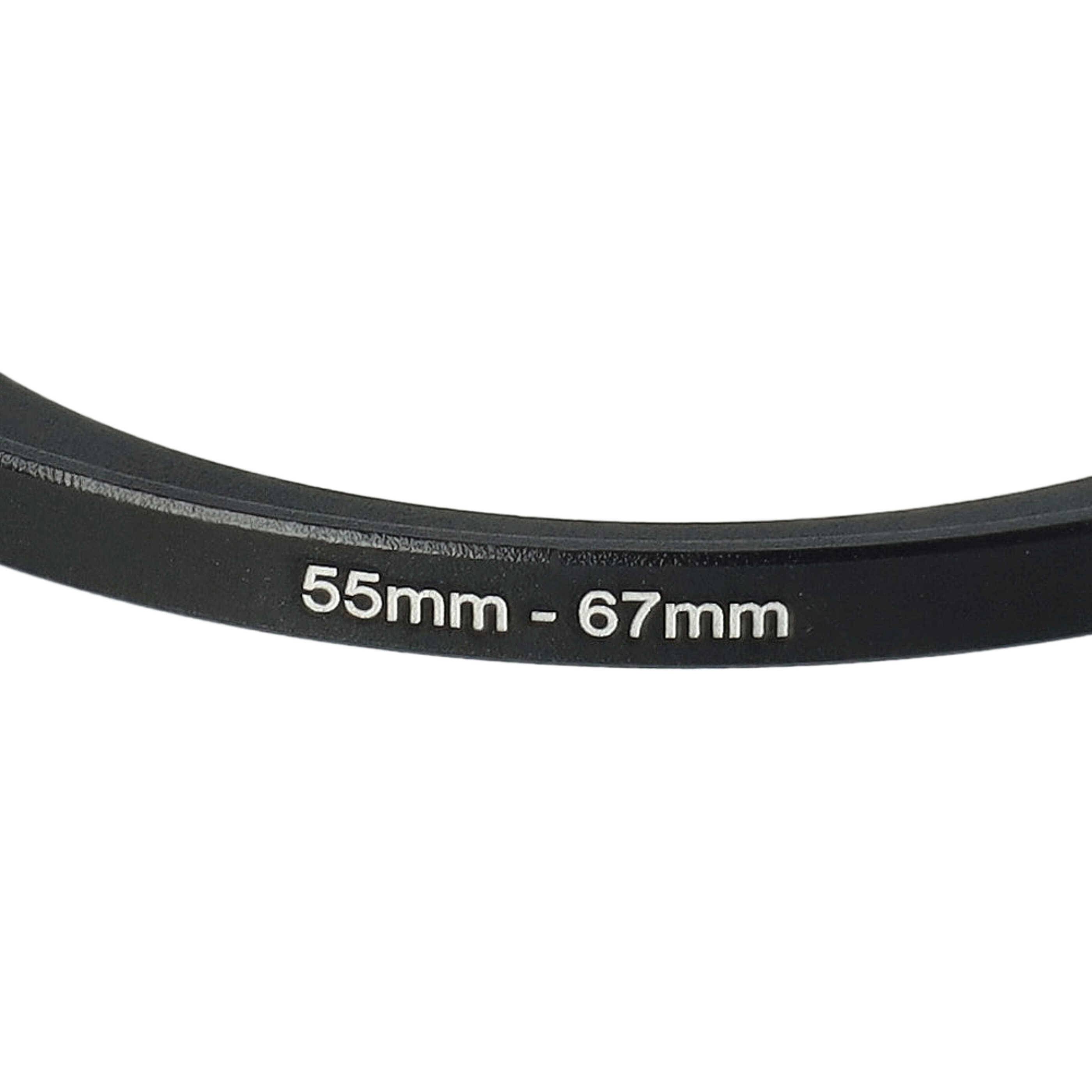 vhbw Step-Up-Ring Adapter von 55 mm auf 67 mm für Kamera Objektiv | Filteradapter, Metall, Schwarz-4