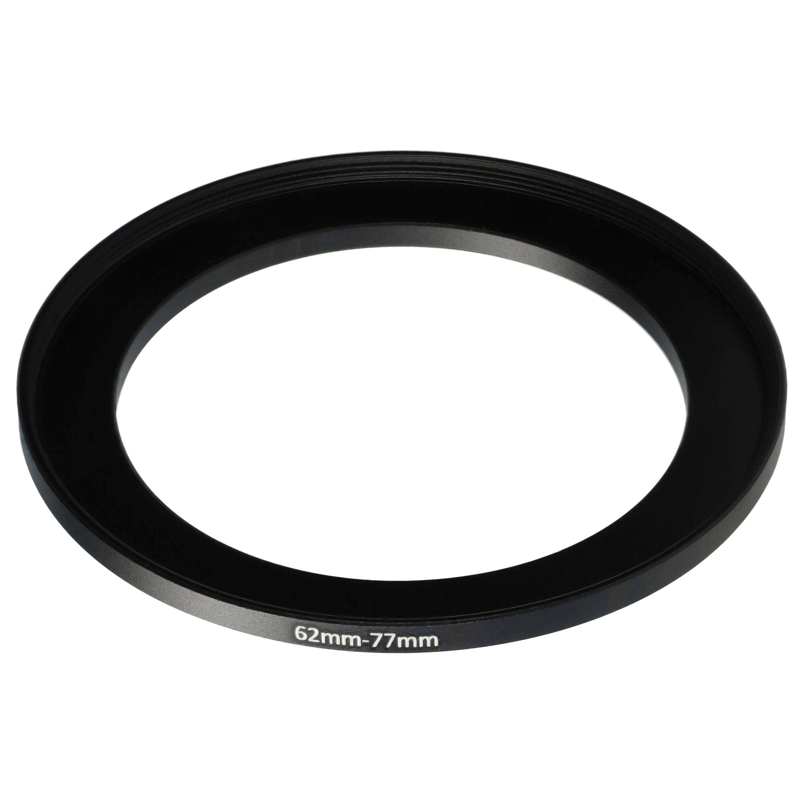 vhbw Step-Up-Ring Adapter von 62 mm auf 77 mm für Kamera Objektiv | Filteradapter, Metall, Schwarz-0