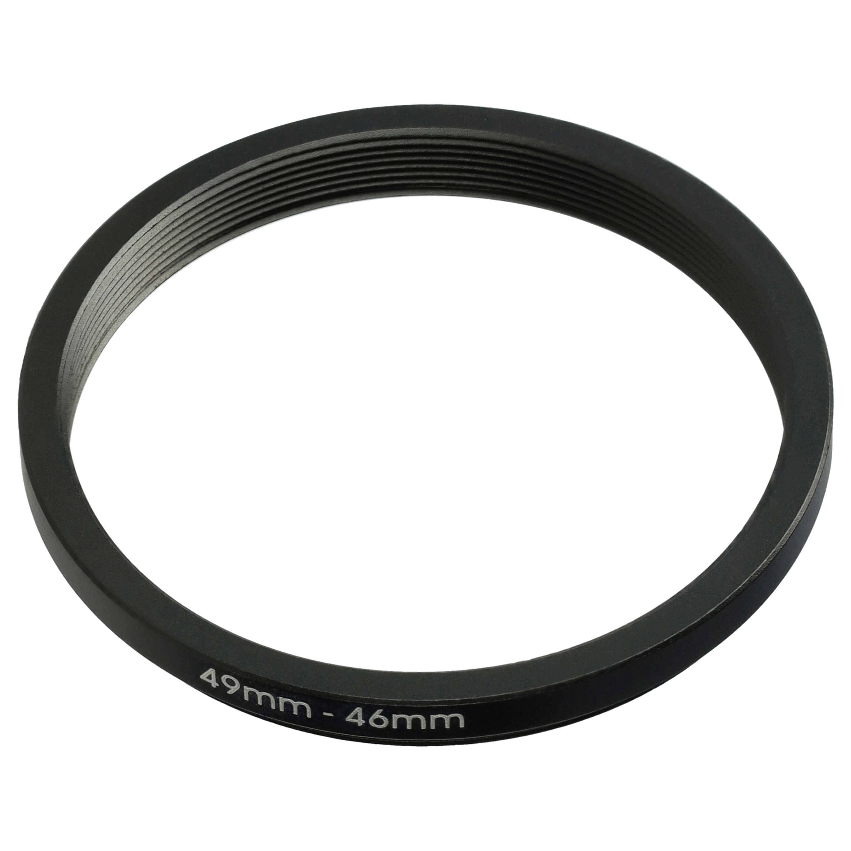 vhbw Step-Down-Ring Adapter 49 mm auf 46 mm für Kamera Objektiv | Filteradapter Metall-0