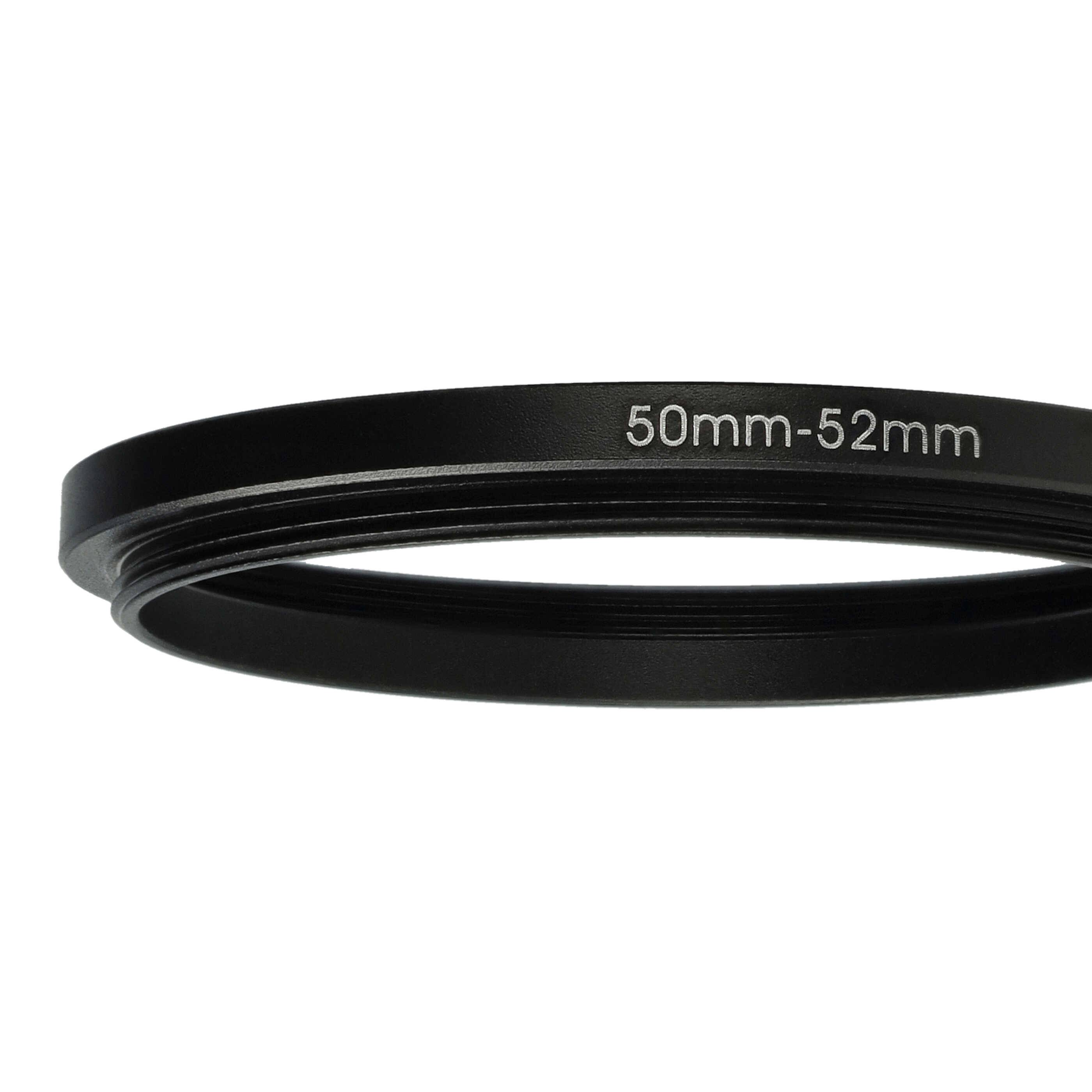 vhbw Step-Up-Ring Adapter 50mm - 52mm für Kamera Objektiv | Filteradapter, Metall Schwarz-4