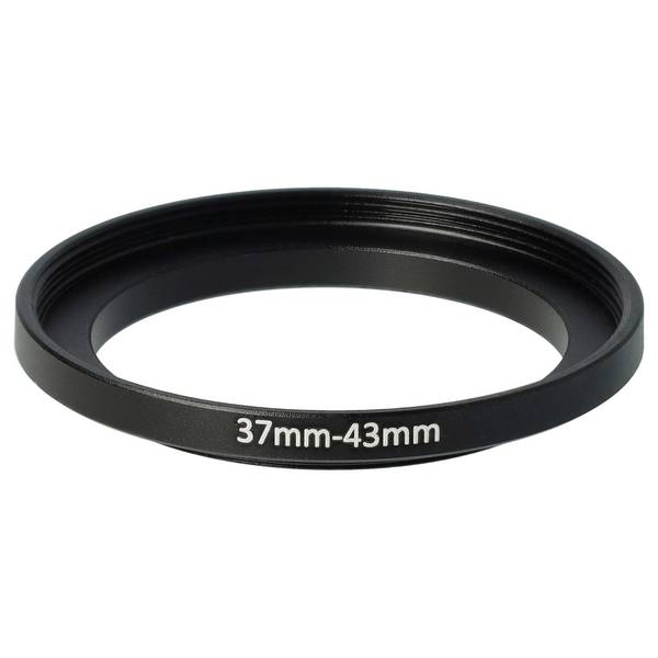 vhbw Step-Up-Ring Adapter 37mm - 43mm für Kamera Objektiv | Filteradapter, Metall Schwarz